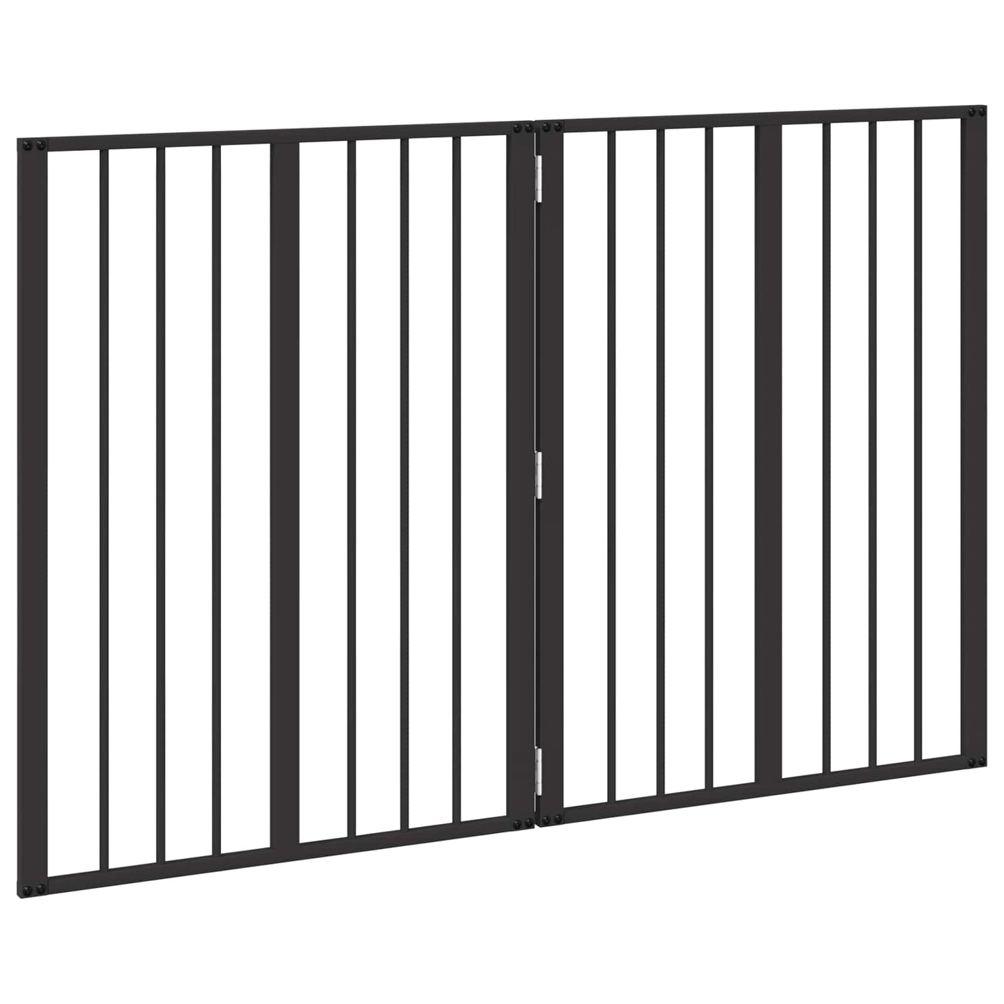 Hondenhek 2 pcs Zwart 60 x 80 cm Gegalvaniseerd staal is nu te koop bij PeponiXL, paradijselijk wonen!