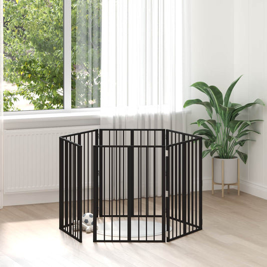 Hondenhek 6 pcs Zwart 60 x 80 cm Gegalvaniseerd staal is nu te koop bij PeponiXL, paradijselijk wonen!