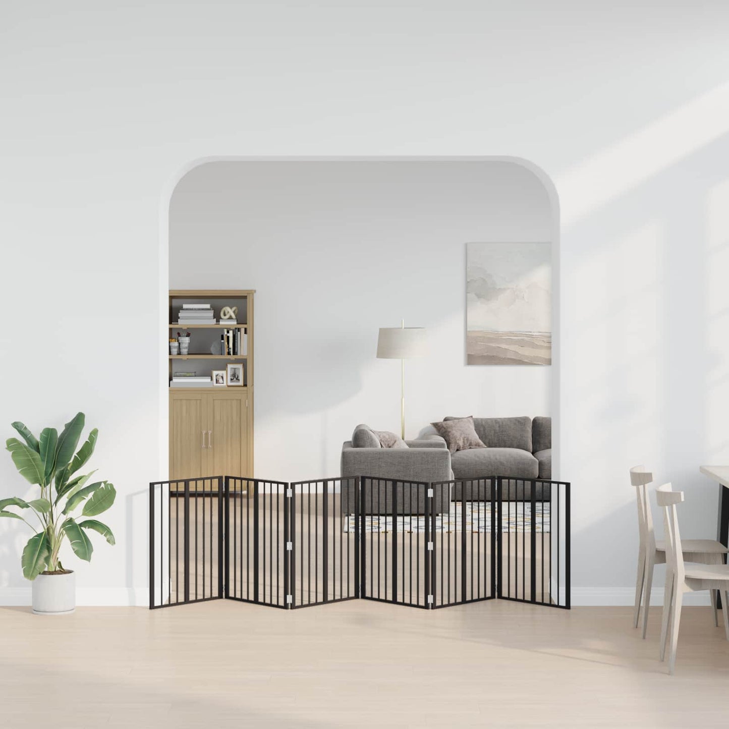 Hondenhek 6 pcs Zwart 60 x 80 cm Gegalvaniseerd staal is nu te koop bij PeponiXL, paradijselijk wonen!