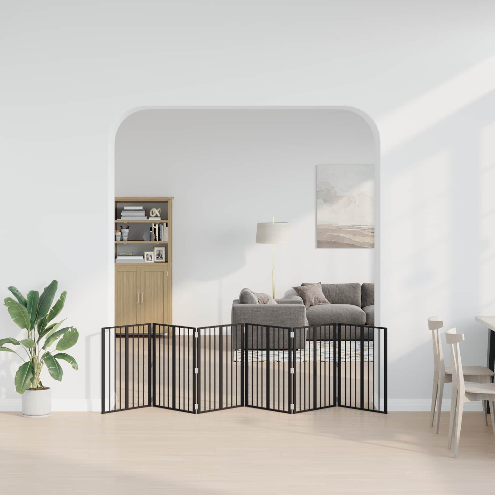 Hondenhek 6 pcs Zwart 60 x 80 cm Gegalvaniseerd staal is nu te koop bij PeponiXL, paradijselijk wonen!