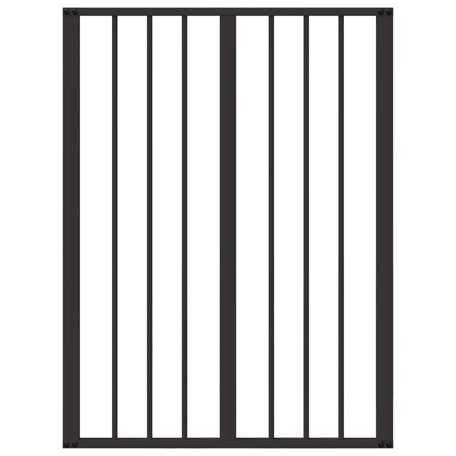 Hondenhek 8 pcs Zwart 60 x 80 cm Gegalvaniseerd staal is nu te koop bij PeponiXL, paradijselijk wonen!