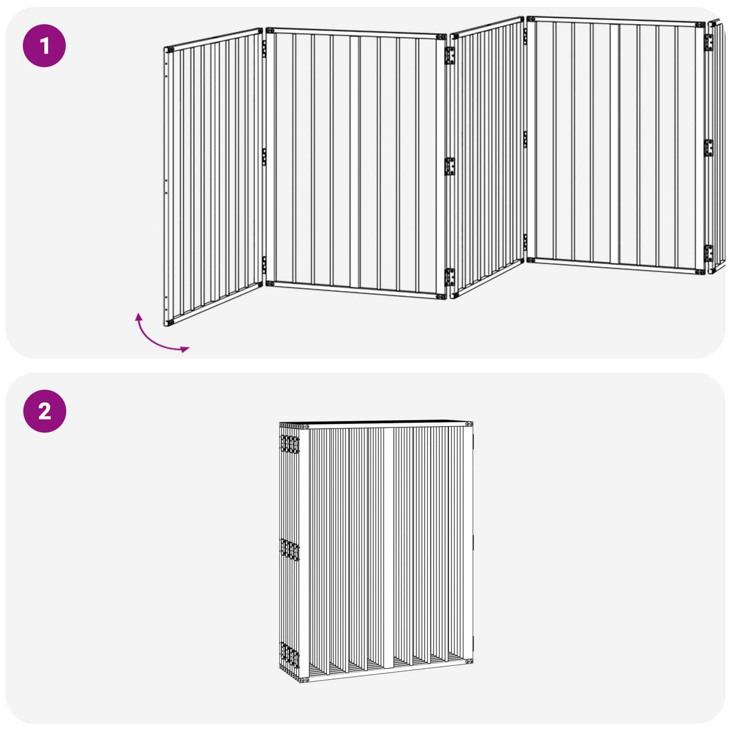 Hondenhek 10 pcs Zwart 60 x 80 cm Gegalvaniseerd staal is nu te koop bij PeponiXL, paradijselijk wonen!