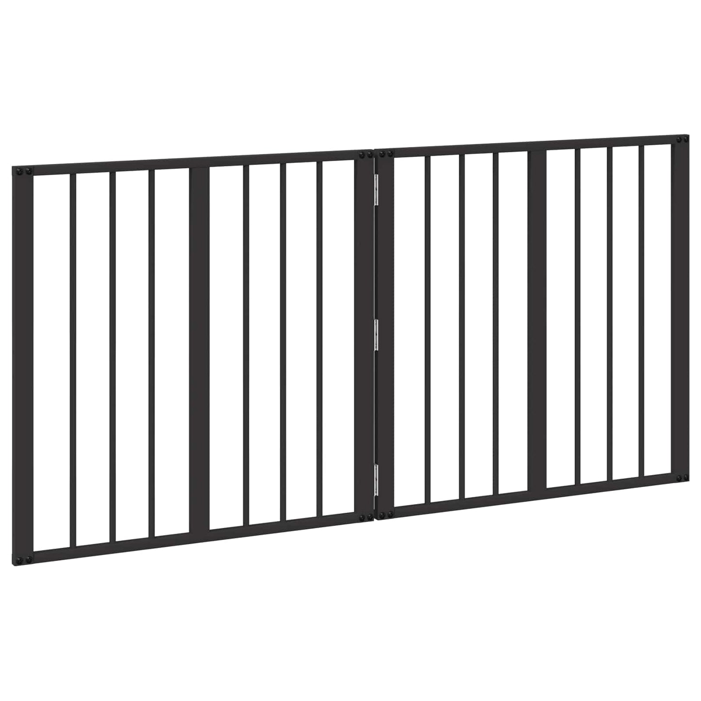 Hondenhek 2 pcs Zwart 60 x 60 cm Gegalvaniseerd staal is nu te koop bij PeponiXL, paradijselijk wonen!