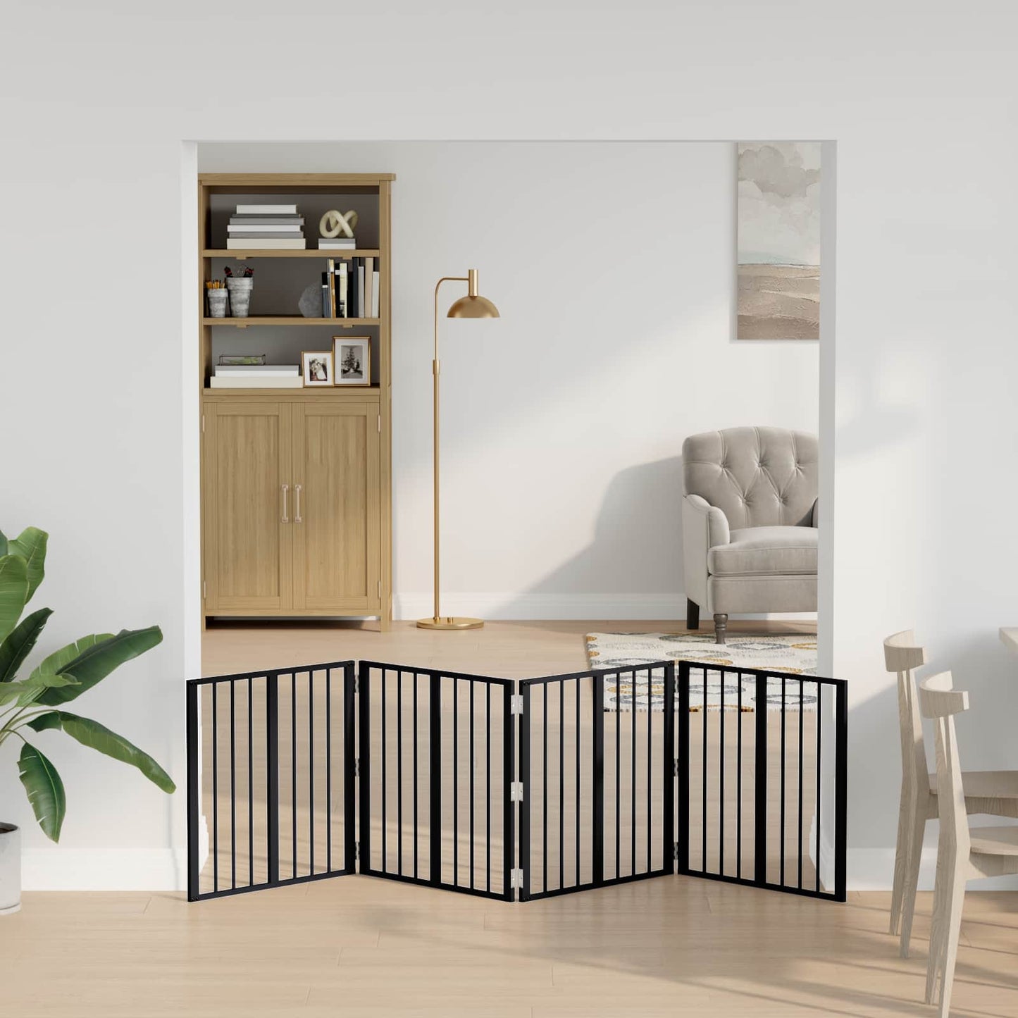 Hondenhek 4 pcs Zwart 60 x 60 cm Gegalvaniseerd staal is nu te koop bij PeponiXL, paradijselijk wonen!
