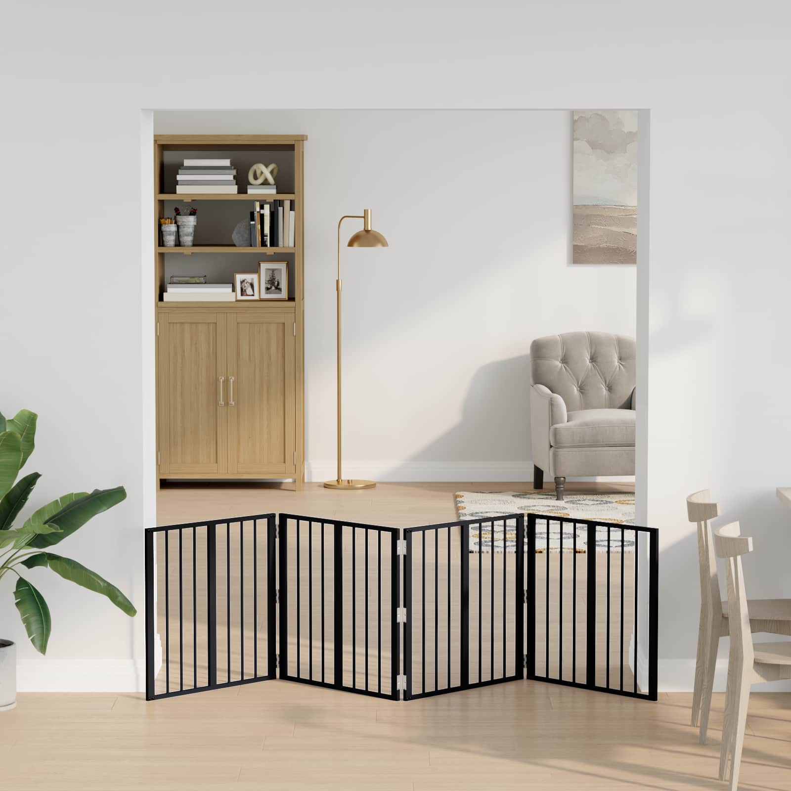 Hondenhek 4 pcs Zwart 60 x 60 cm Gegalvaniseerd staal is nu te koop bij PeponiXL, paradijselijk wonen!