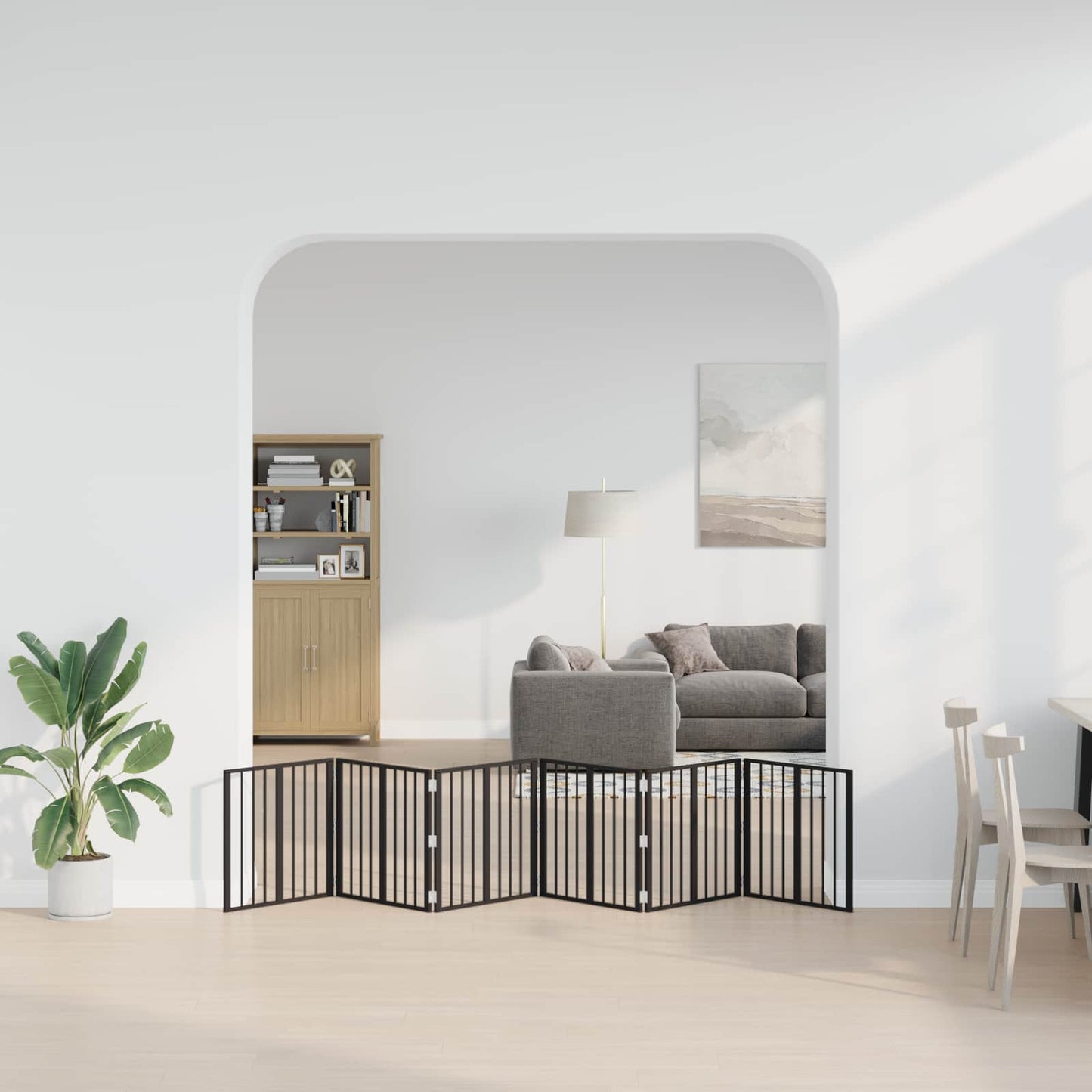 Hondenhek 6 pcs Zwart 60 x 60 cm Gegalvaniseerd staal is nu te koop bij PeponiXL, paradijselijk wonen!