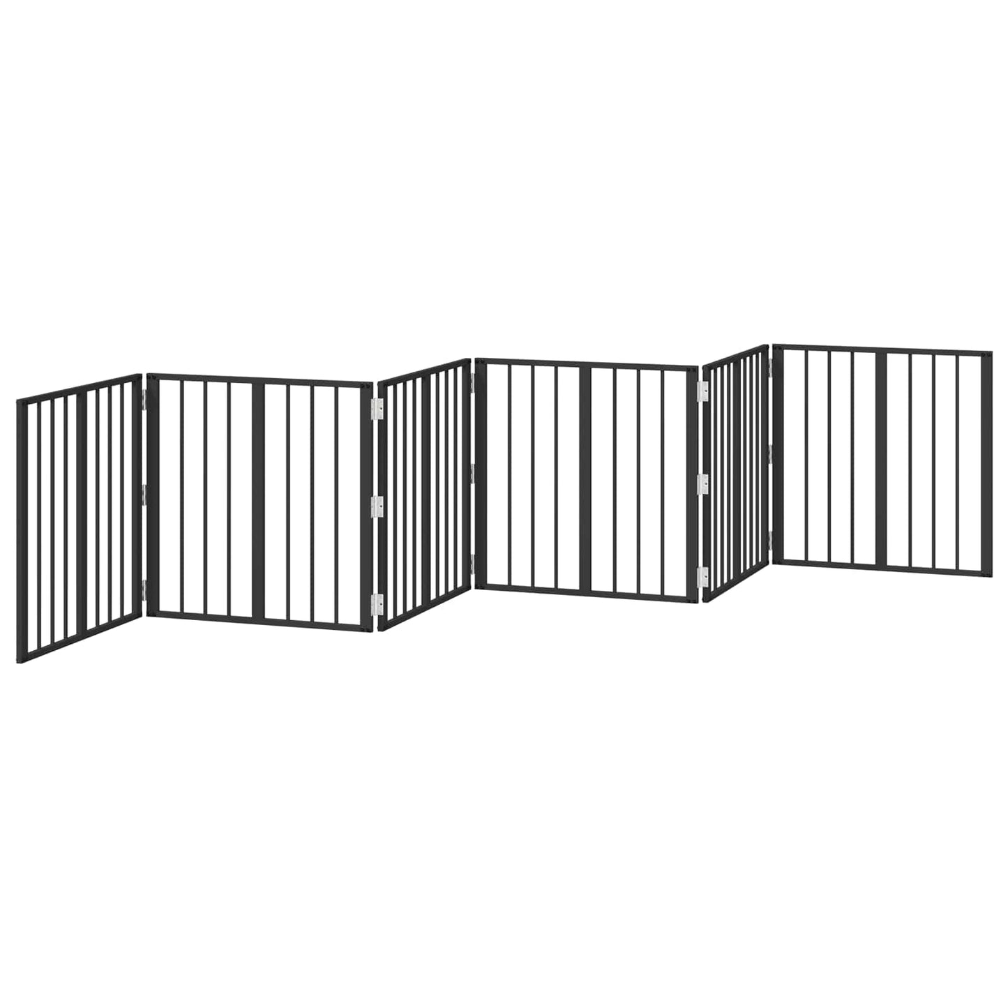 Hondenhek 6 pcs Zwart 60 x 60 cm Gegalvaniseerd staal is nu te koop bij PeponiXL, paradijselijk wonen!