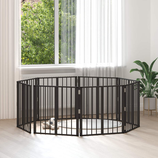 Hondenhek 8 pcs Zwart 60 x 60 cm Gegalvaniseerd staal is nu te koop bij PeponiXL, paradijselijk wonen!