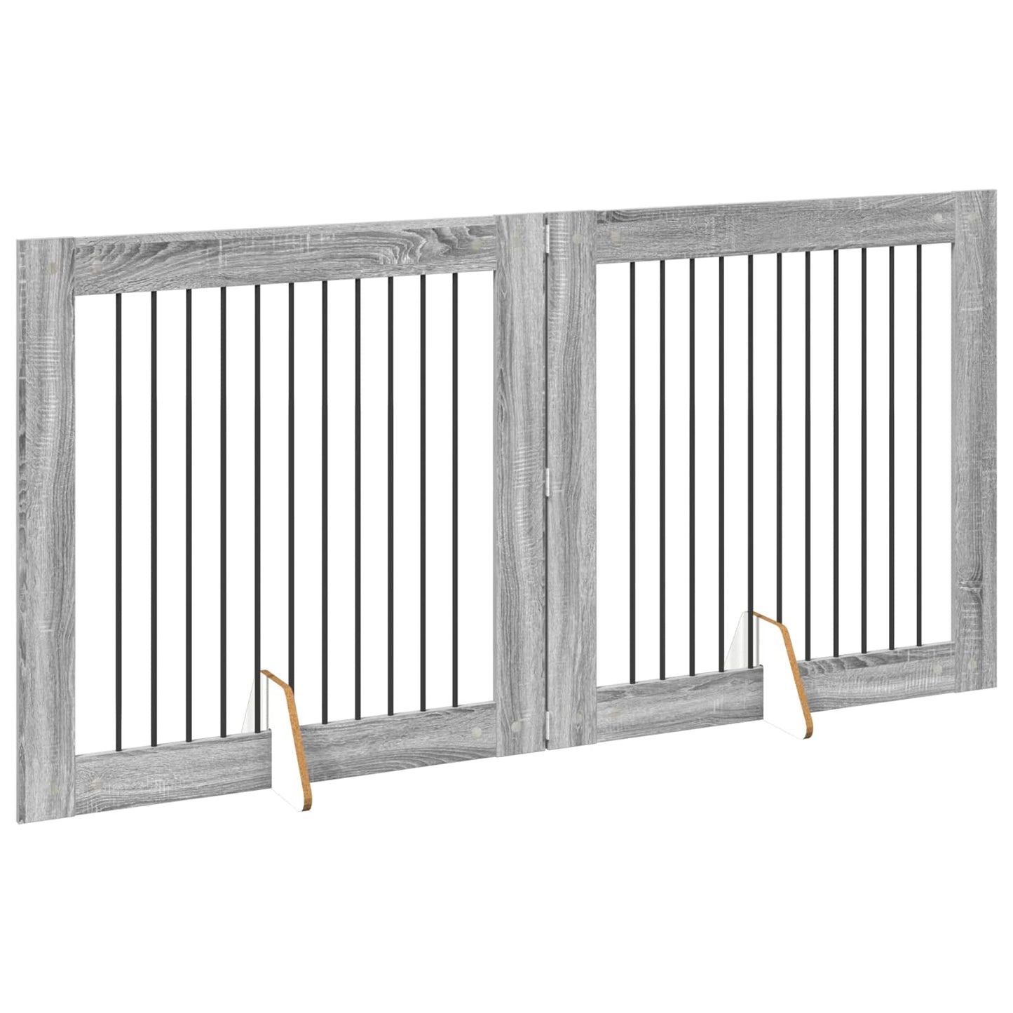 Hondenhekje met standaards 2 pcs Grijs sonoma 100 x 100 cm is nu te koop bij PeponiXL, paradijselijk wonen!