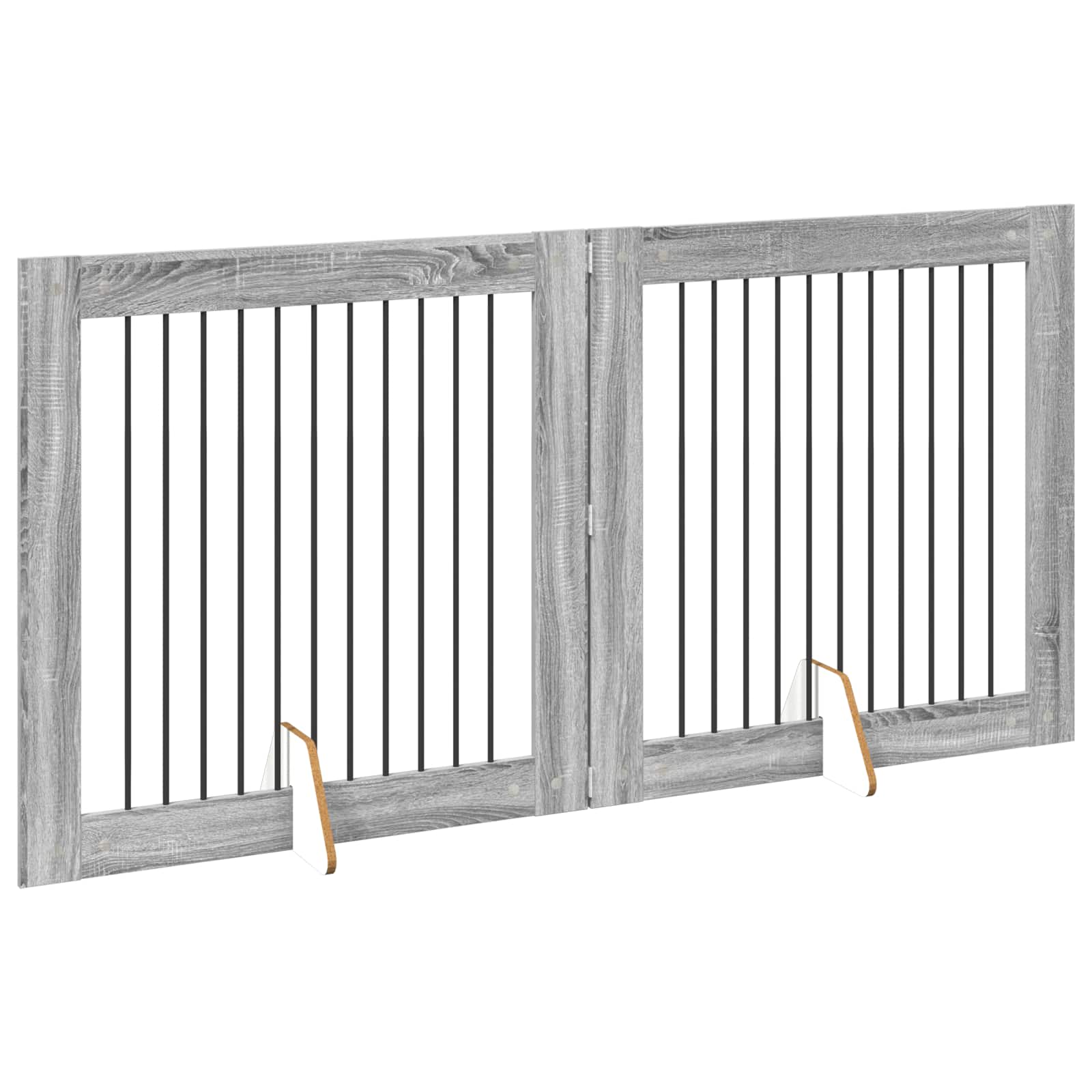 Hondenhekje met standaards 2 pcs Grijs sonoma 100 x 100 cm is nu te koop bij PeponiXL, paradijselijk wonen!