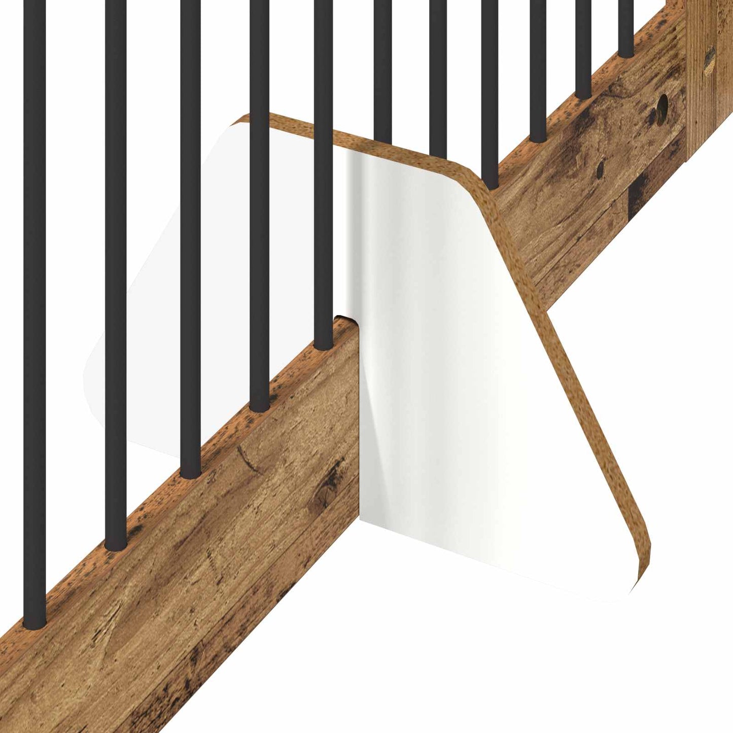 Hondenhekje met standaards 2 pcs Oud hout 100 x 100 cm is nu te koop bij PeponiXL, paradijselijk wonen!