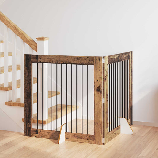 Hondenhekje met standaards 2 pcs Oud hout 100 x 100 cm is nu te koop bij PeponiXL, paradijselijk wonen!
