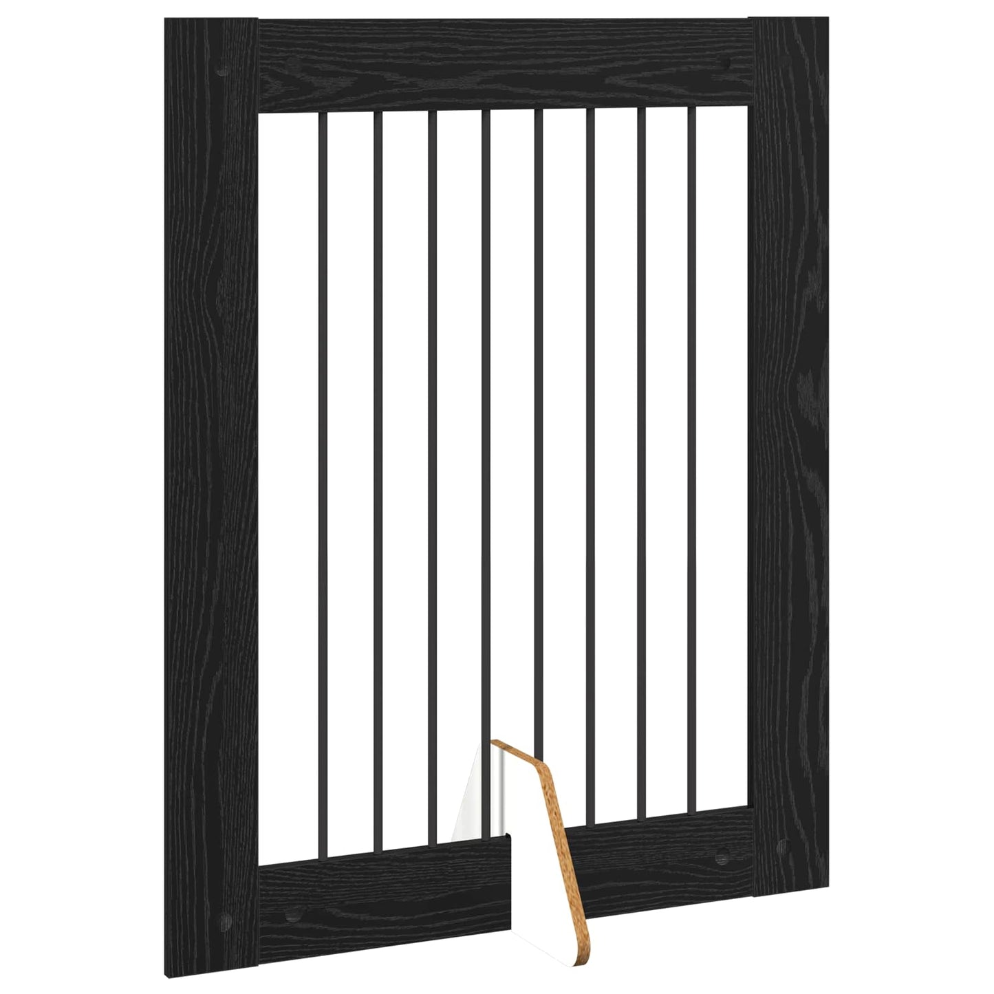 Hondenhekje met standaards 2 pcs Zwart eiken 80 x 100 cm is nu te koop bij PeponiXL, paradijselijk wonen!
