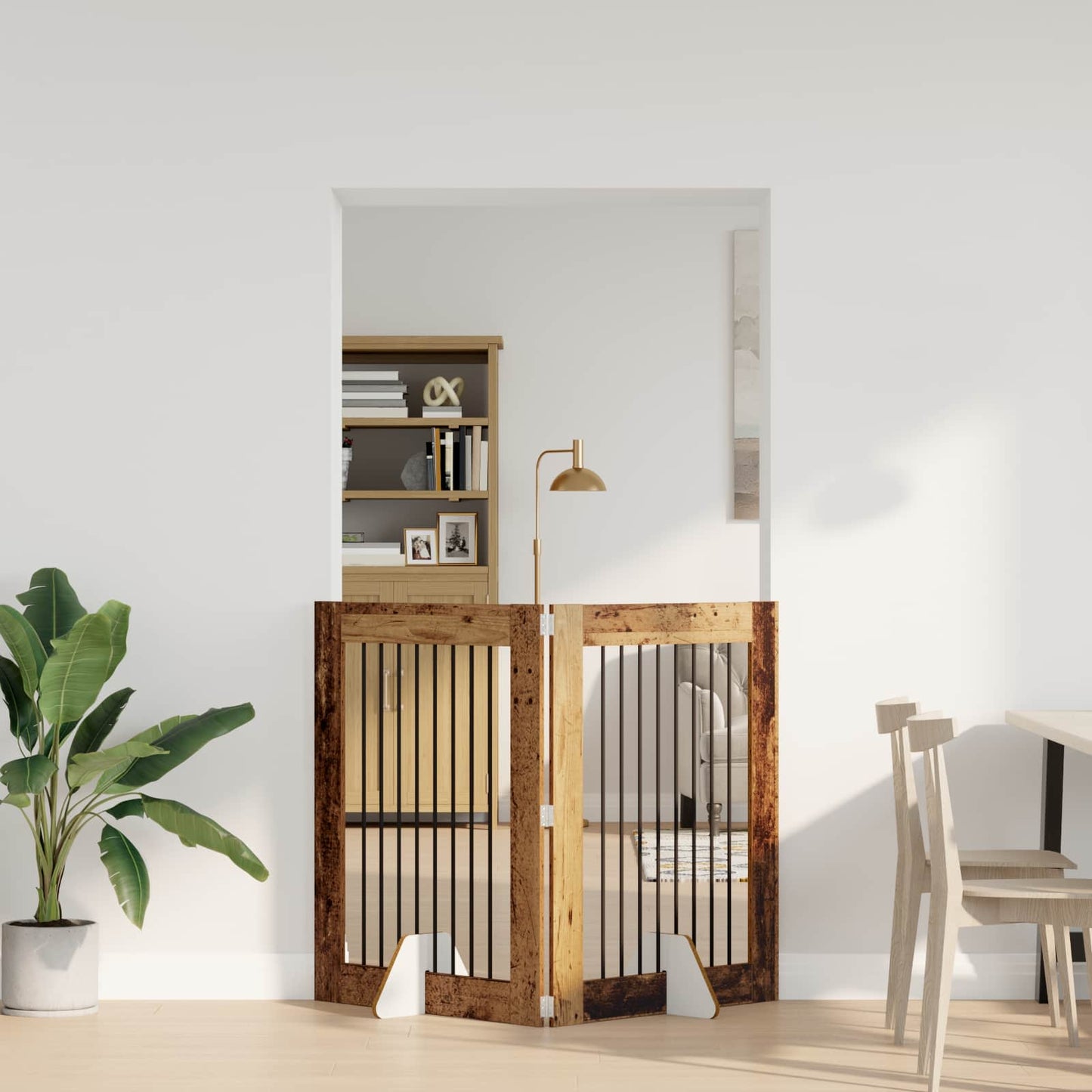 Hondenhekje met standaards 2 pcs Oud hout 80 x 100 cm is nu te koop bij PeponiXL, paradijselijk wonen!