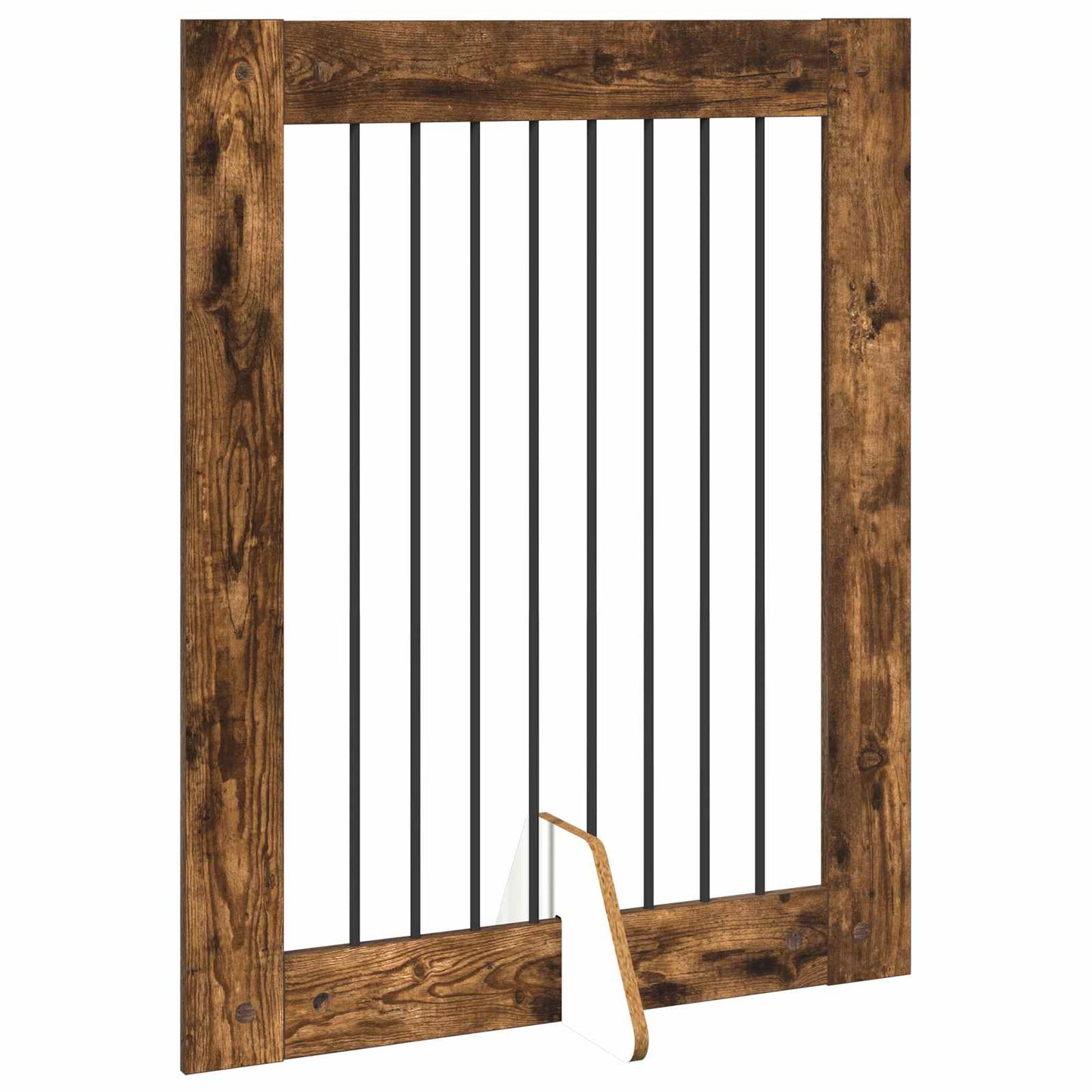 Hondenhekje met standaards 4 pcs Gerookt eiken 80 x 100 cm is nu te koop bij PeponiXL, paradijselijk wonen!