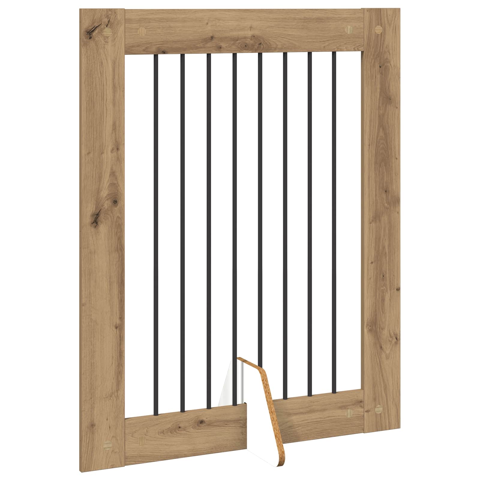 Opvouwbaar hondenhek met standaards 4 pcs Artisanaal eiken is nu te koop bij PeponiXL, paradijselijk wonen!