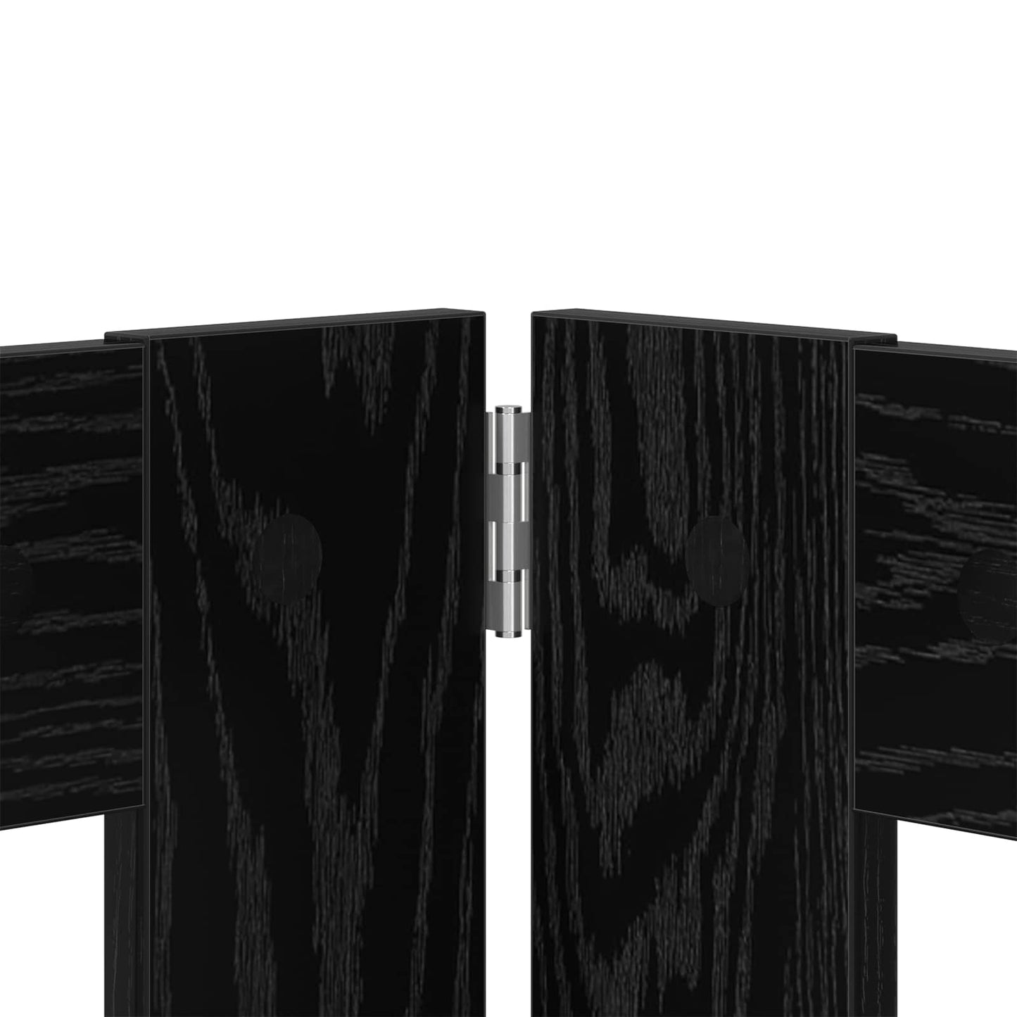 Hondenhekje met standaards 2 pcs Zwart eiken 100 x 80 cm is nu te koop bij PeponiXL, paradijselijk wonen!