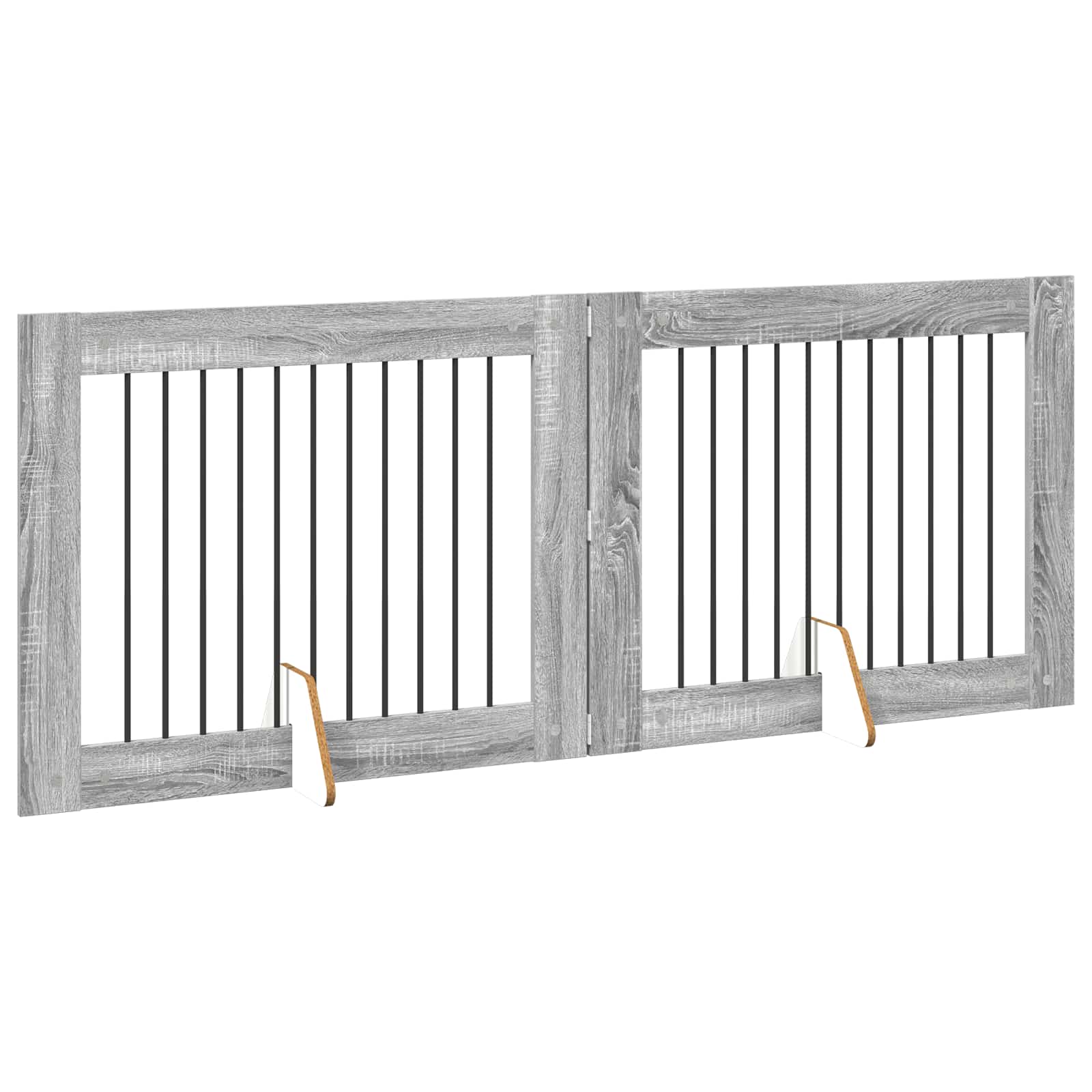 Hondenhekje met standaards 2 pcs Grijs sonoma 100 x 80 cm is nu te koop bij PeponiXL, paradijselijk wonen!