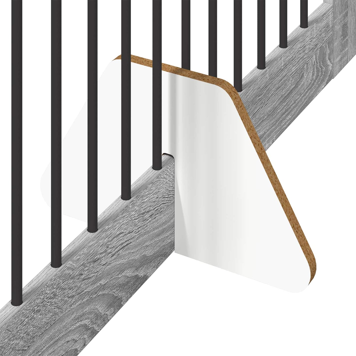 Hondenhekje met standaards 4 pcs Grijs sonoma 100 x 80 cm is nu te koop bij PeponiXL, paradijselijk wonen!