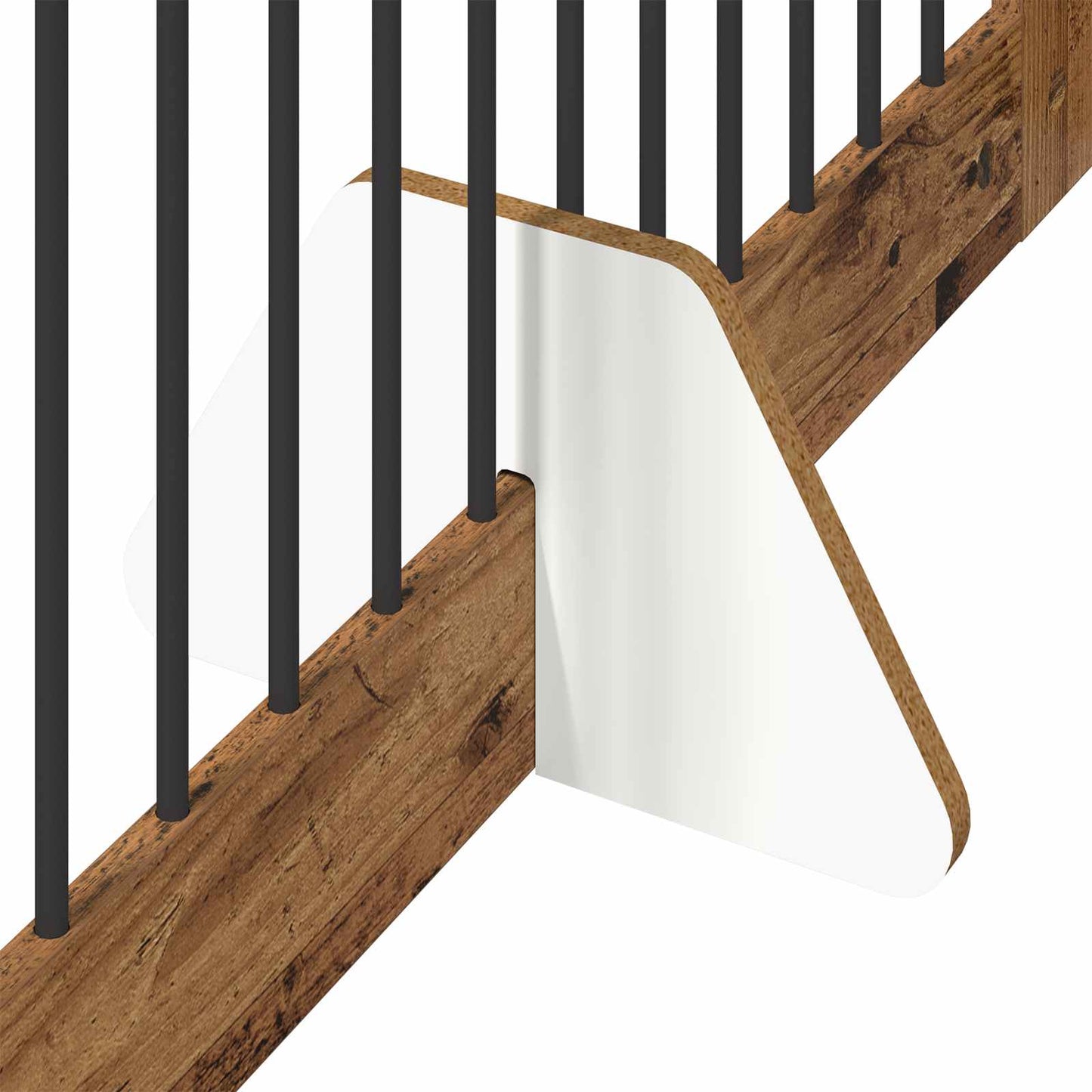 Hondenhekje met standaards 4 pcs Oud hout 100 x 80 cm is nu te koop bij PeponiXL, paradijselijk wonen!