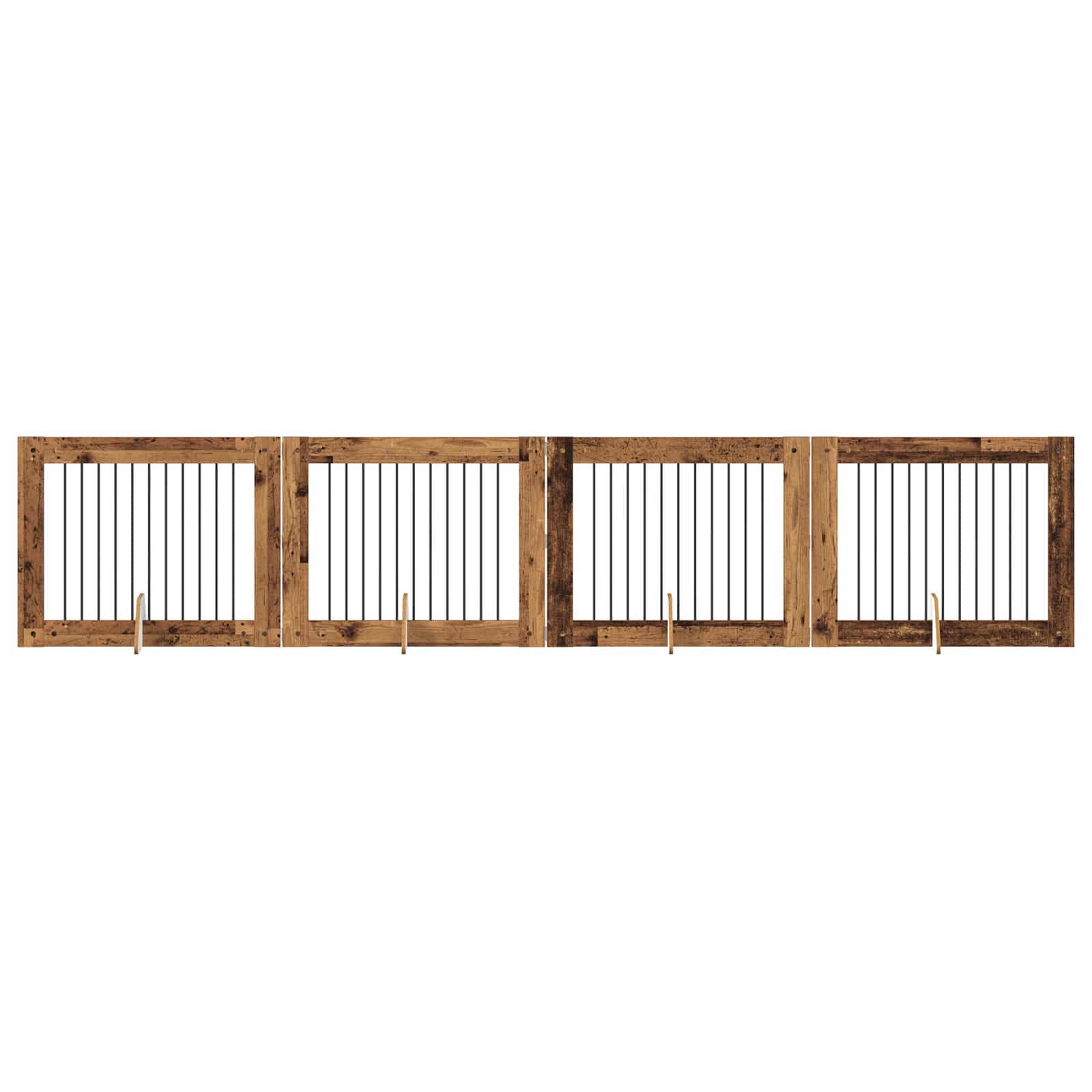 Hondenhekje met standaards 4 pcs Oud hout 100 x 80 cm is nu te koop bij PeponiXL, paradijselijk wonen!