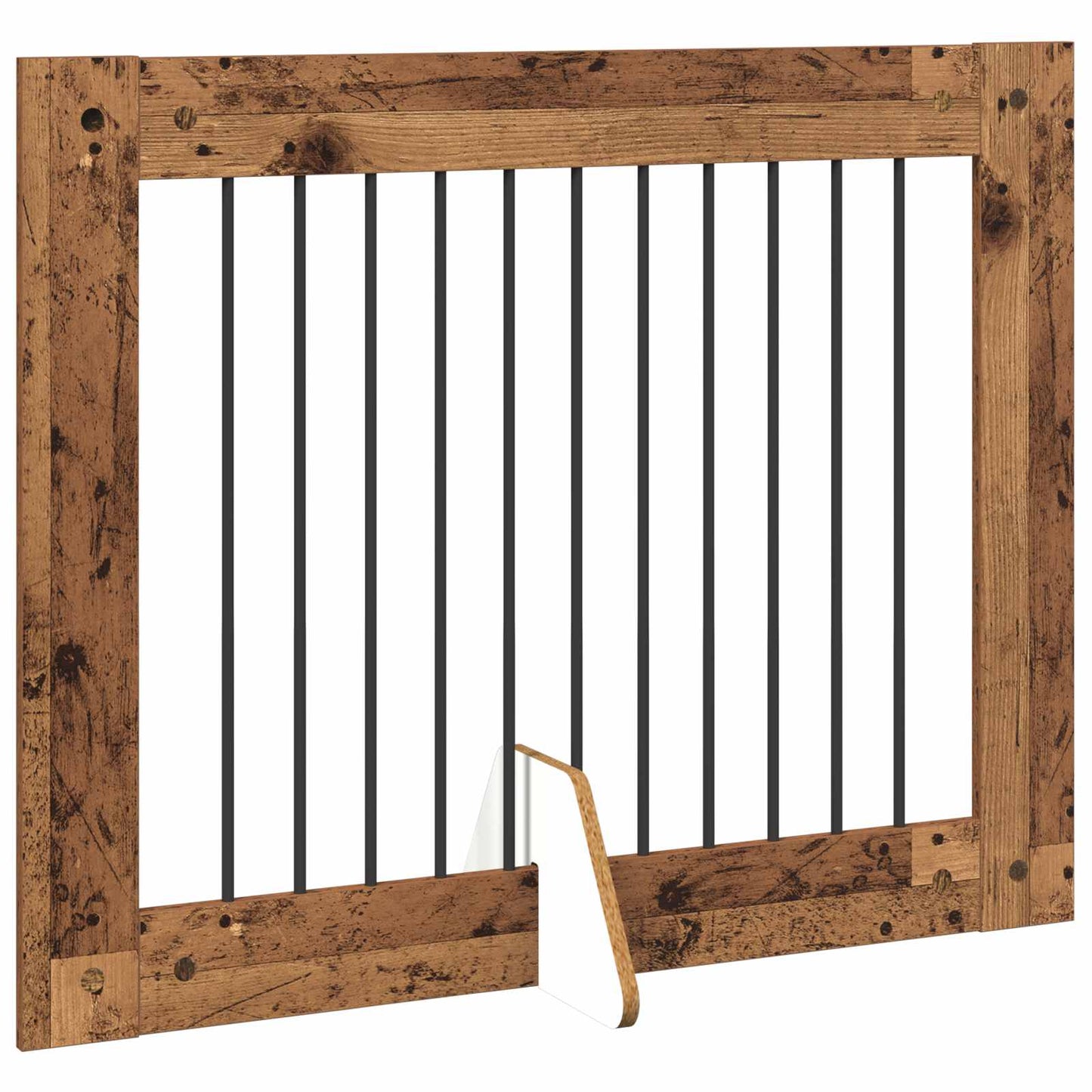 Hondenhekje met standaards 4 pcs Oud hout 100 x 80 cm is nu te koop bij PeponiXL, paradijselijk wonen!