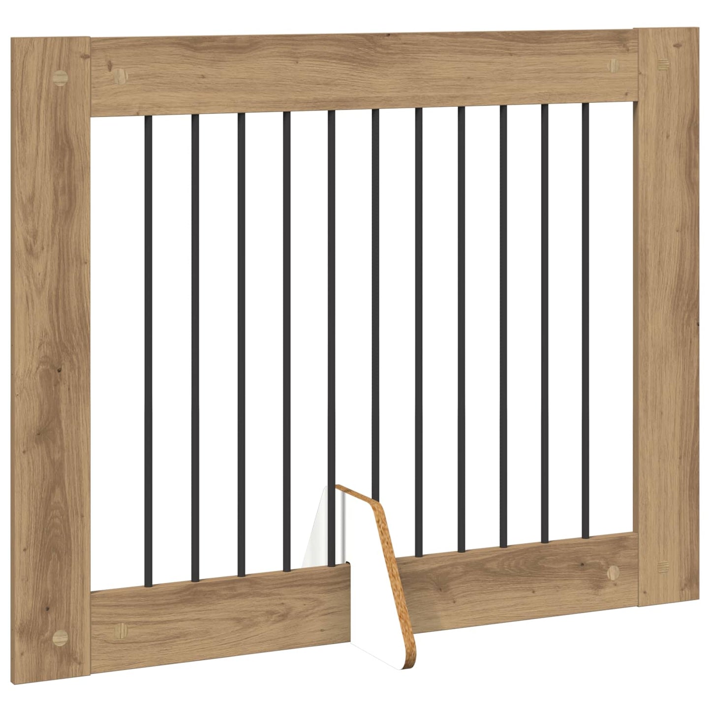 Opvouwbaar hondenhek met standaards 4 pcs Artisanaal eiken is nu te koop bij PeponiXL, paradijselijk wonen!