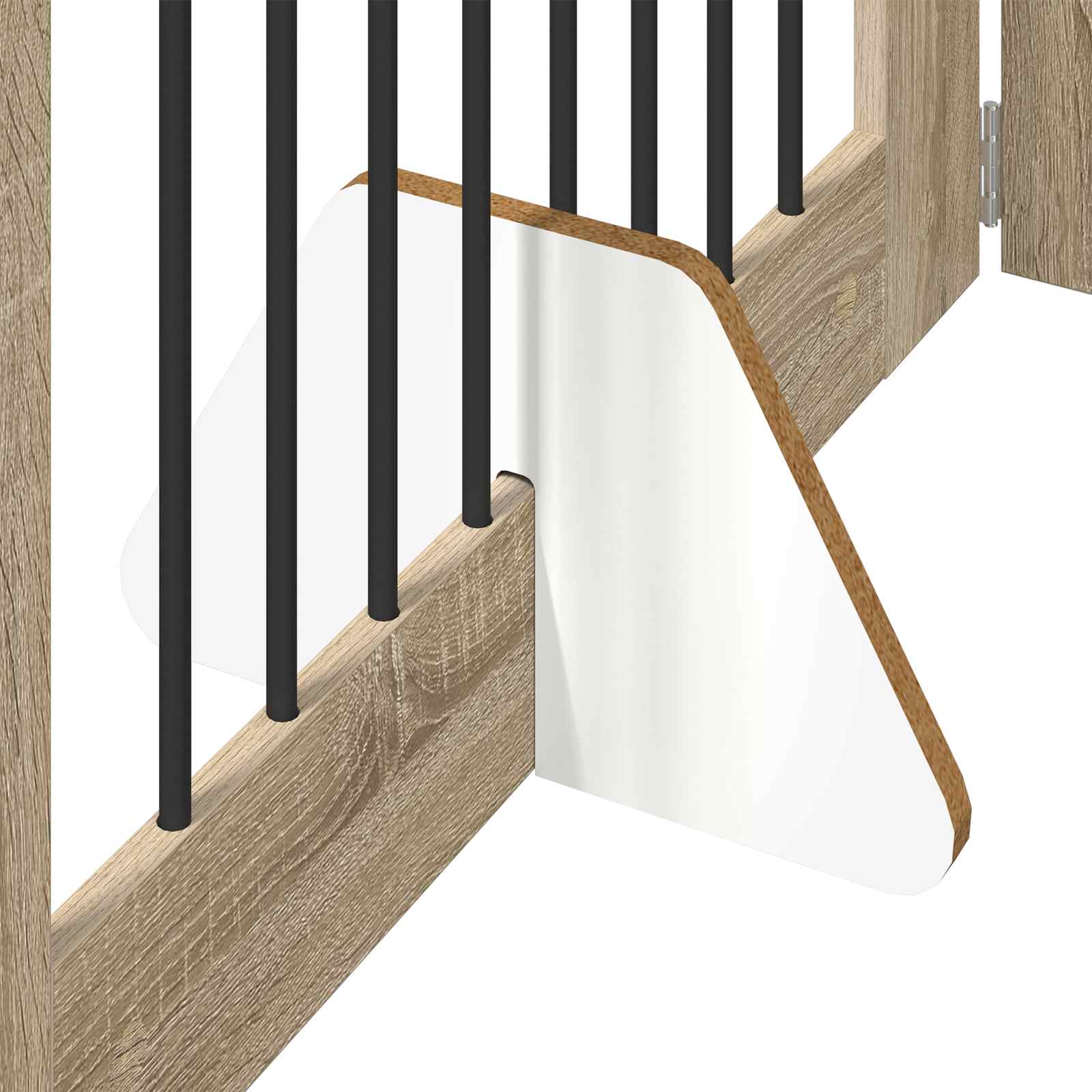 Opvouwbaar hondenhek met standaards 2 pcs Sonoma Eiken 160,5 cm is nu te koop bij PeponiXL, paradijselijk wonen!
