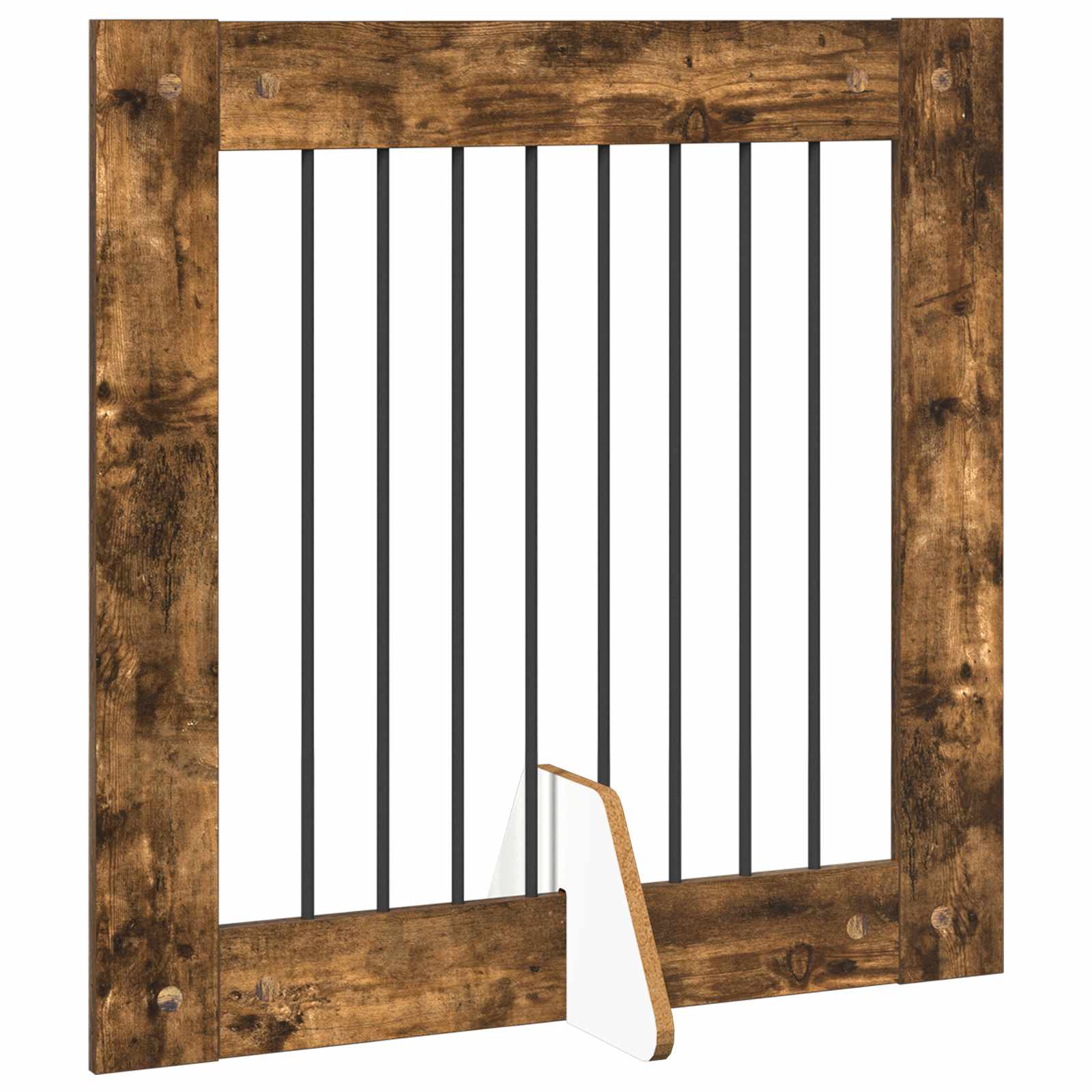 Hondenhekje met standaards 2 pcs Gerookt eiken 80 x 80 cm is nu te koop bij PeponiXL, paradijselijk wonen!