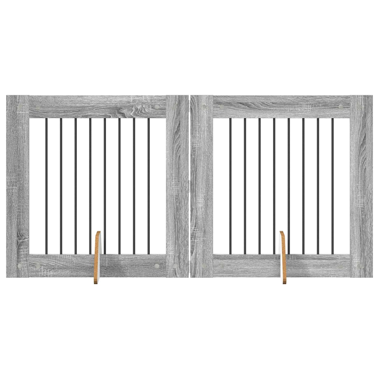 Hondenhekje met standaards 2 pcs Grijs sonoma 80 x 80 cm is nu te koop bij PeponiXL, paradijselijk wonen!