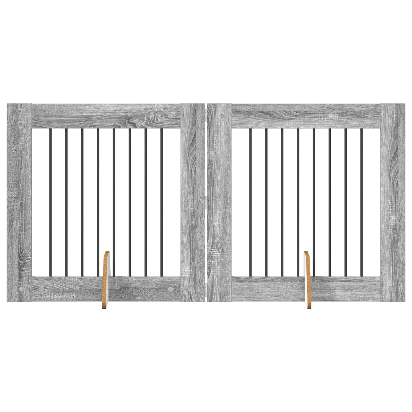 Hondenhekje met standaards 2 pcs Grijs sonoma 80 x 80 cm is nu te koop bij PeponiXL, paradijselijk wonen!