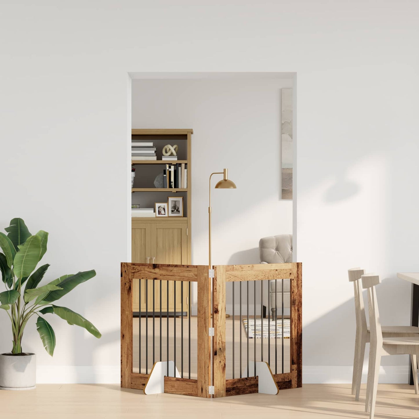 Hondenhekje met standaards 2 pcs Oud hout 80 x 80 cm is nu te koop bij PeponiXL, paradijselijk wonen!