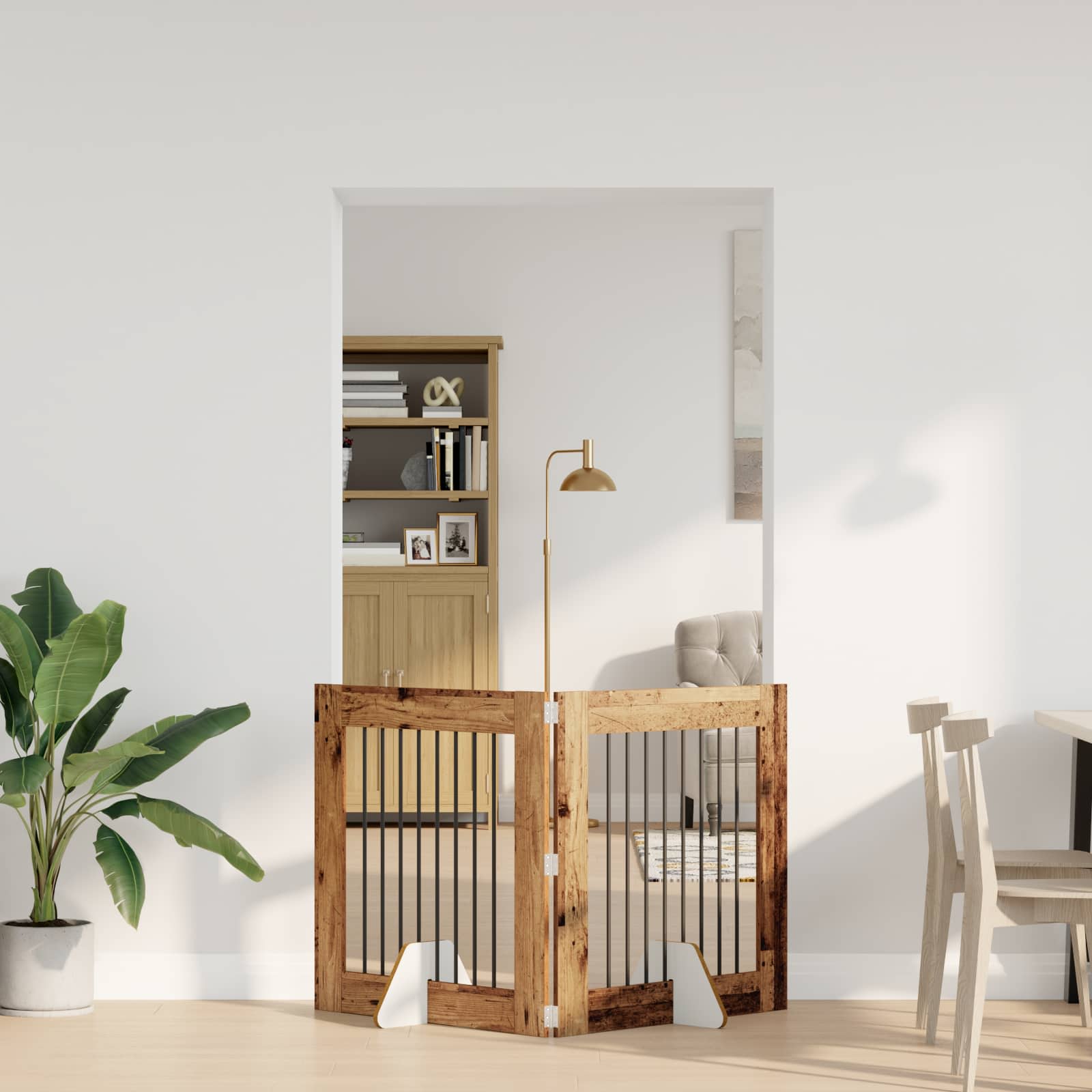Hondenhekje met standaards 2 pcs Oud hout 80 x 80 cm is nu te koop bij PeponiXL, paradijselijk wonen!