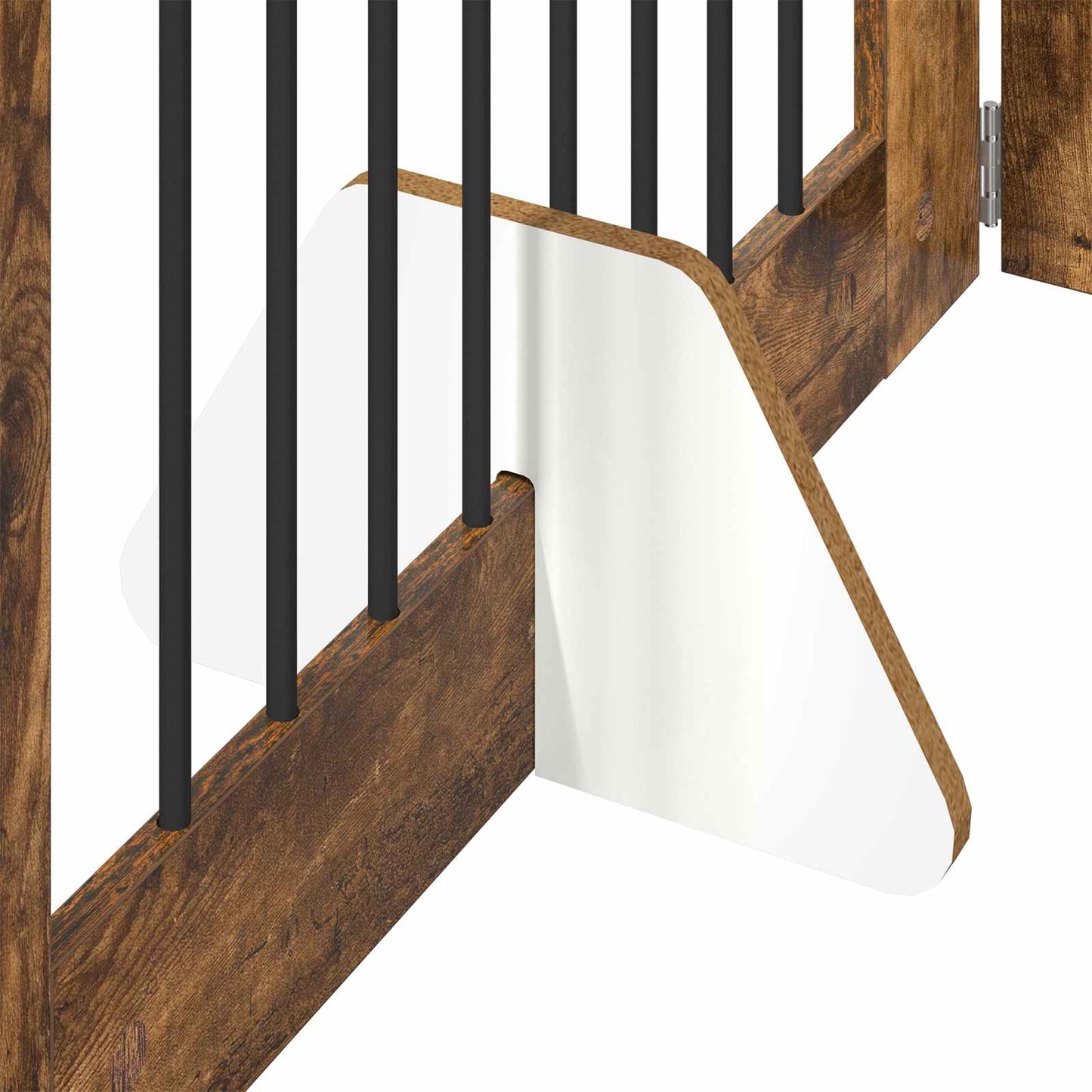 Hondenhekje met standaards 4 pcs Gerookt eiken 80 x 80 cm is nu te koop bij PeponiXL, paradijselijk wonen!