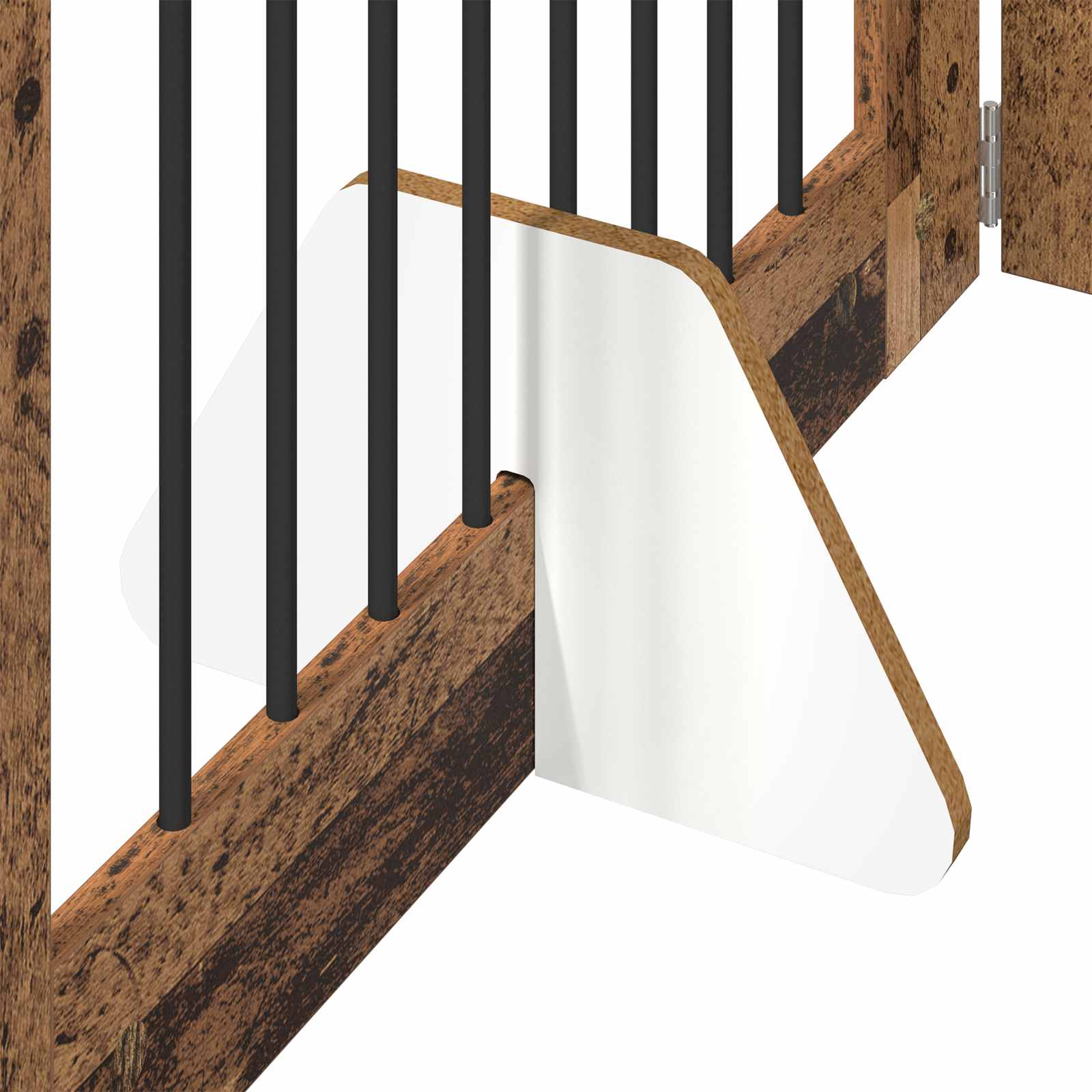 Hondenhekje met standaards 4 pcs Oud hout 80 x 80 cm is nu te koop bij PeponiXL, paradijselijk wonen!