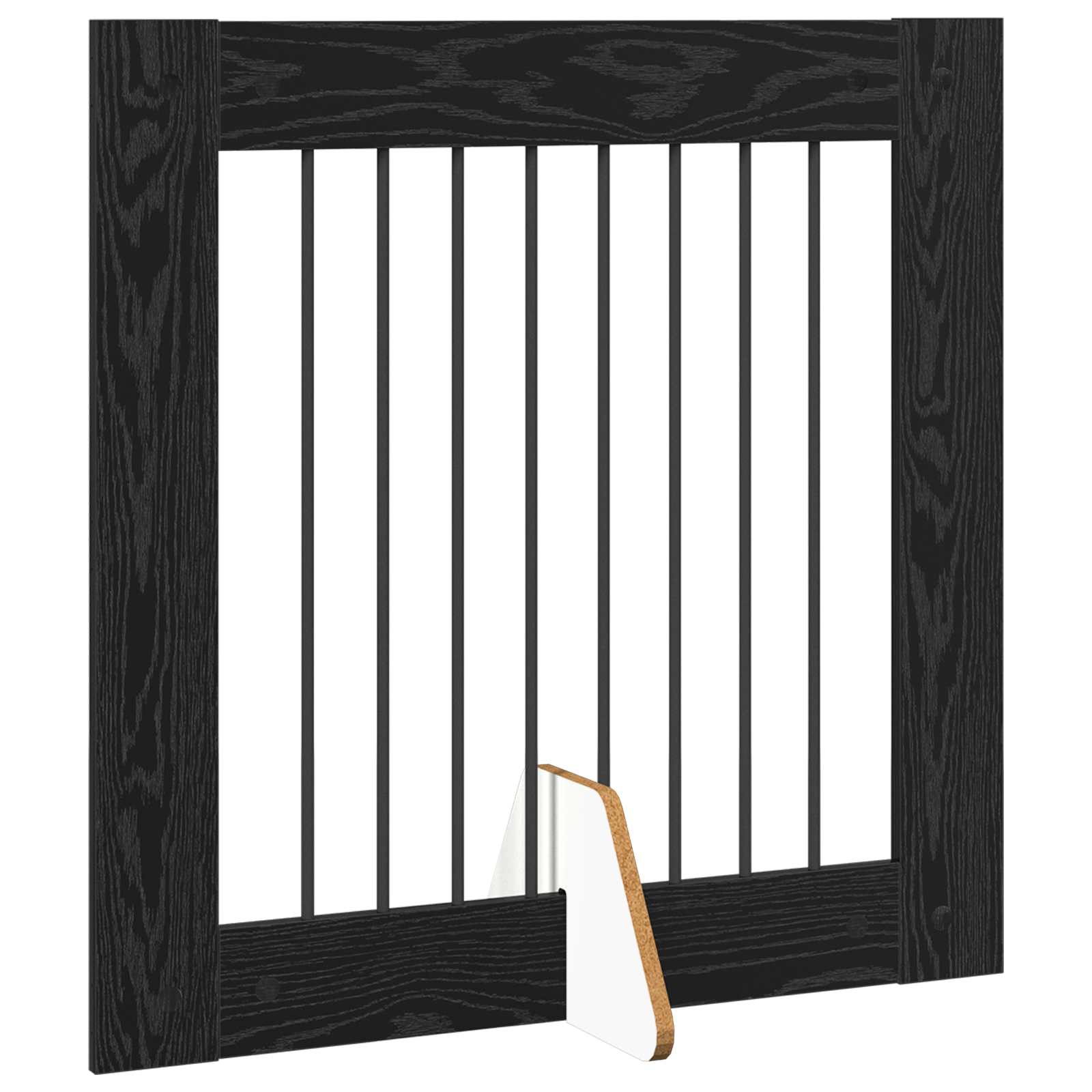 Hondenhekje met standaards 6 pcs Zwart eiken 80 x 80 cm is nu te koop bij PeponiXL, paradijselijk wonen!
