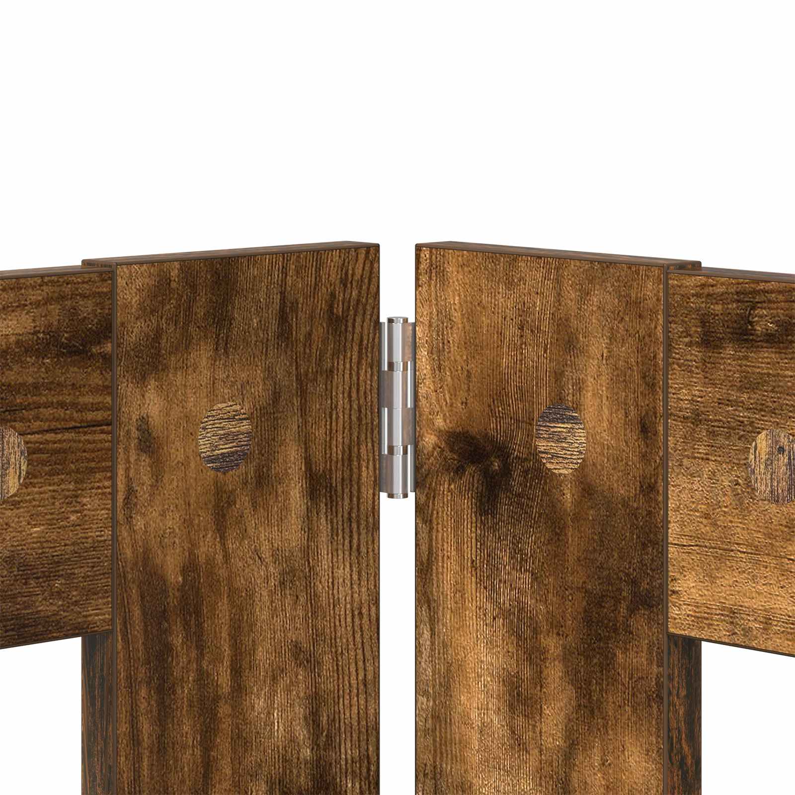 Hondenhekje met standaards 6 pcs Gerookt eiken 80 x 80 cm is nu te koop bij PeponiXL, paradijselijk wonen!