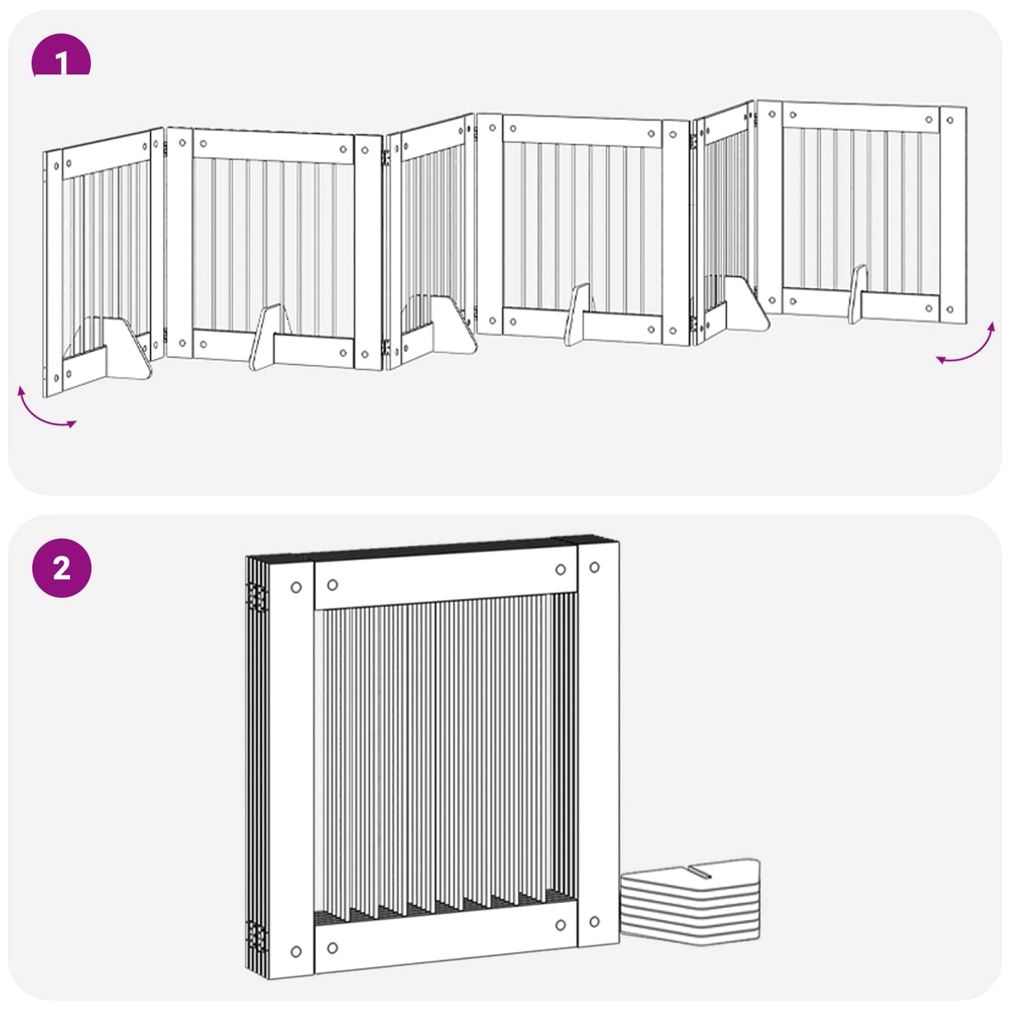 Hondenhekje met standaards 6 pcs Gerookt eiken 80 x 80 cm is nu te koop bij PeponiXL, paradijselijk wonen!