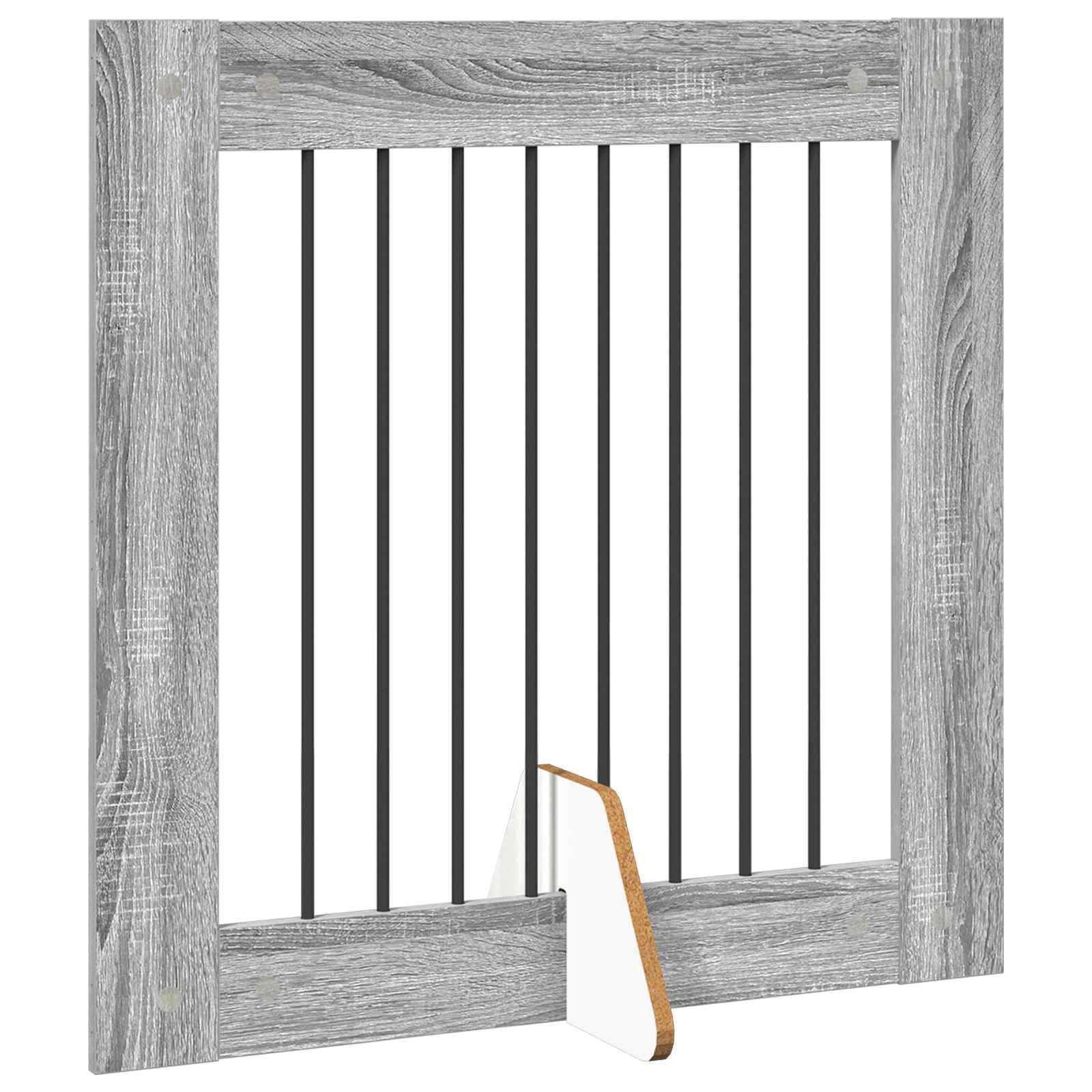 Hondenhekje met standaards 6 pcs Grijs sonoma 80 x 80 cm is nu te koop bij PeponiXL, paradijselijk wonen!