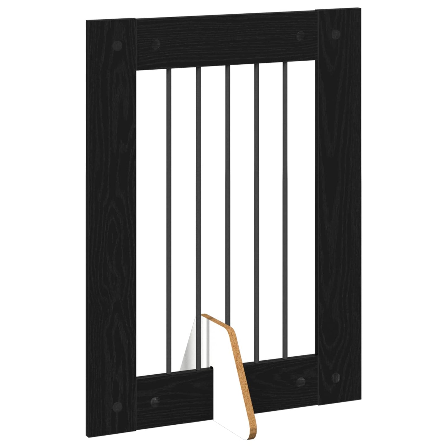 Hondenhekje met standaards 2 pcs Zwart eiken 60 x 80 cm is nu te koop bij PeponiXL, paradijselijk wonen!