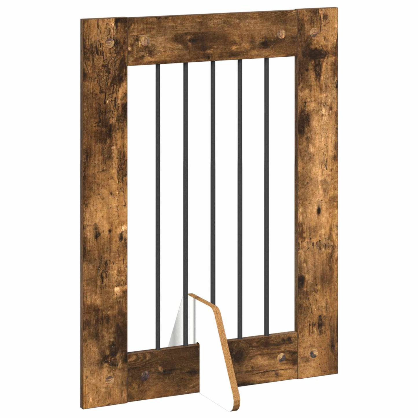 Hondenhekje met standaards 2 pcs Gerookt eiken 60 x 80 cm is nu te koop bij PeponiXL, paradijselijk wonen!