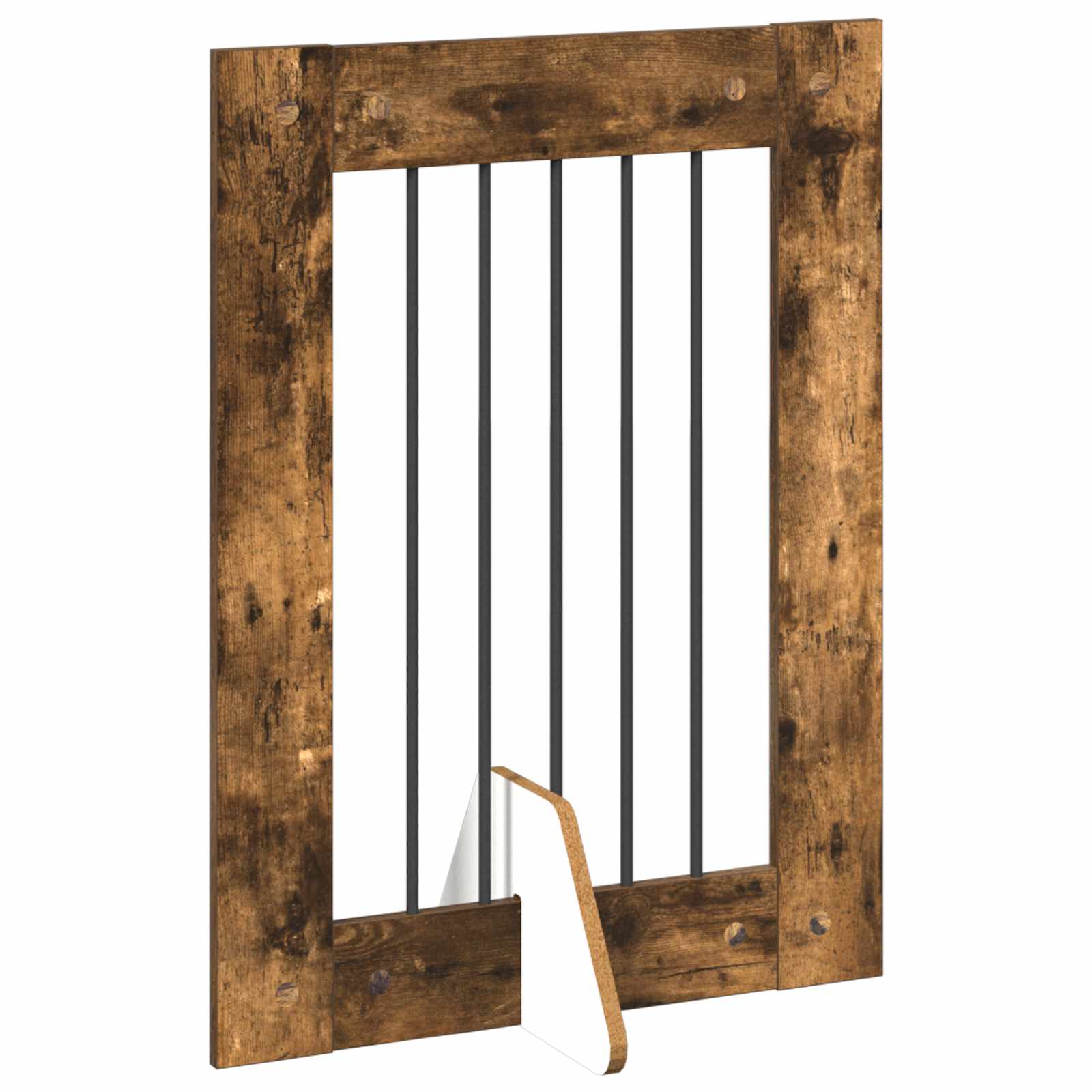 Hondenhekje met standaards 2 pcs Gerookt eiken 60 x 80 cm is nu te koop bij PeponiXL, paradijselijk wonen!