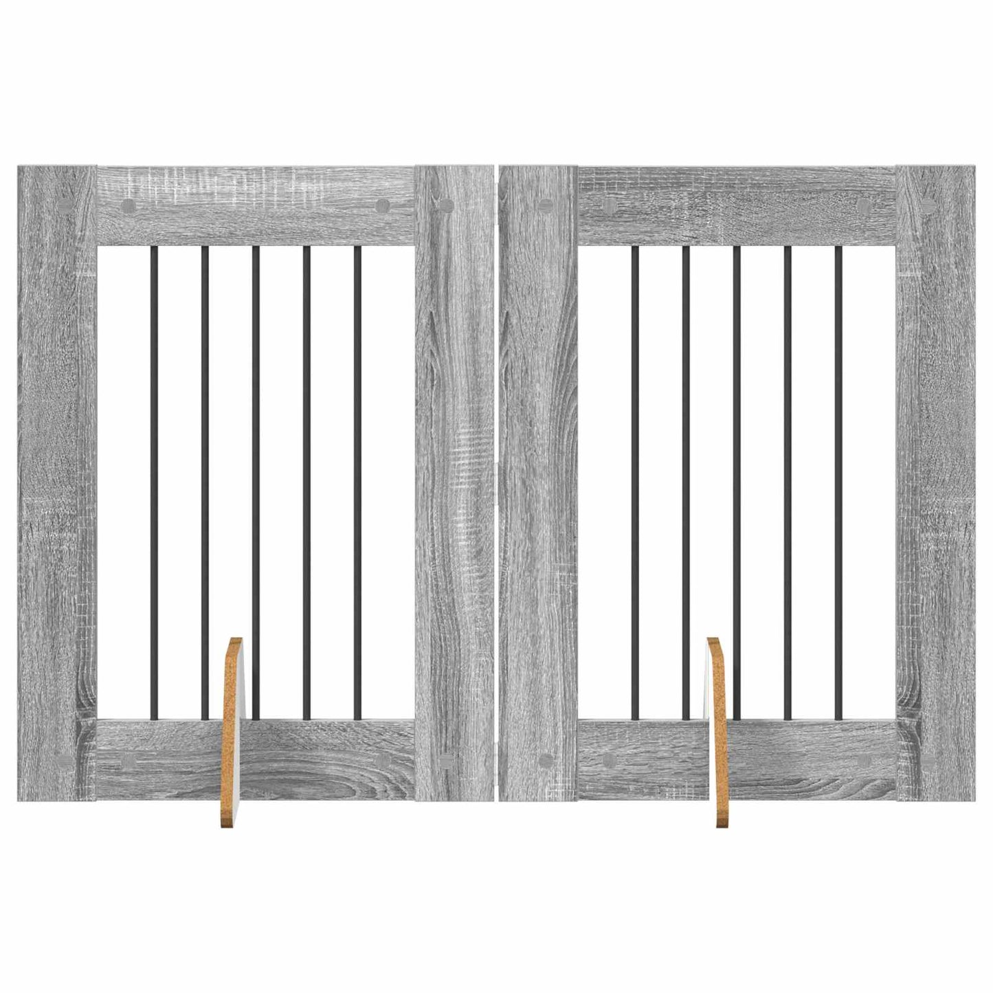 Hondenhekje met standaards 2 pcs Grijs sonoma 60 x 80 cm is nu te koop bij PeponiXL, paradijselijk wonen!