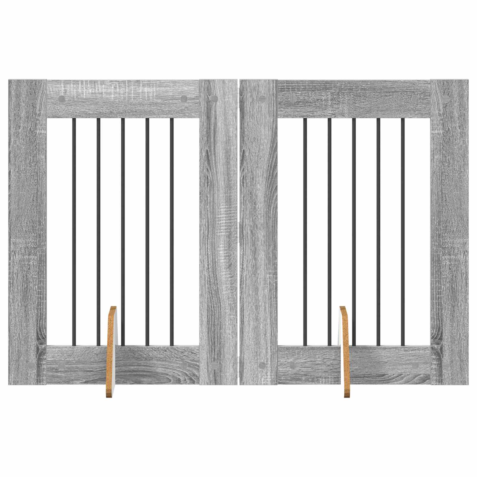 Hondenhekje met standaards 2 pcs Grijs sonoma 60 x 80 cm is nu te koop bij PeponiXL, paradijselijk wonen!