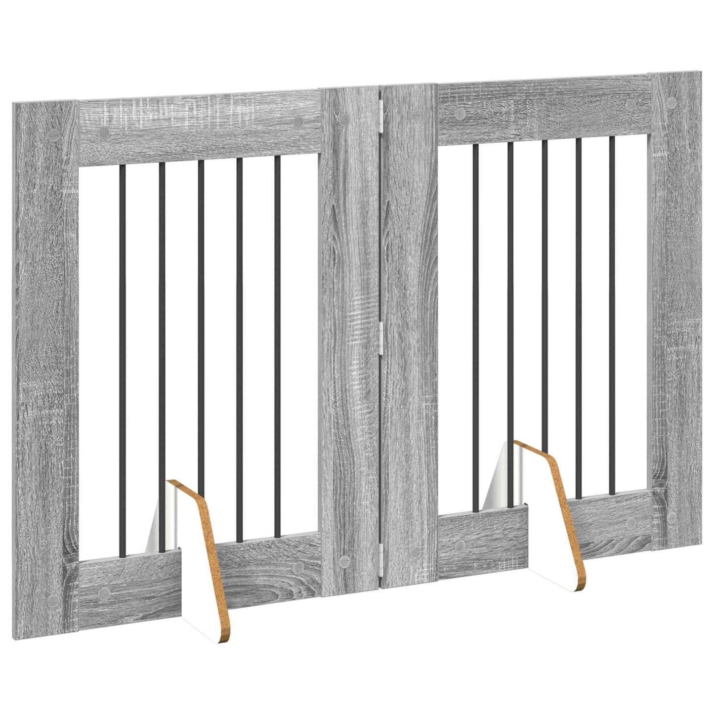 Hondenhekje met standaards 2 pcs Grijs sonoma 60 x 80 cm is nu te koop bij PeponiXL, paradijselijk wonen!
