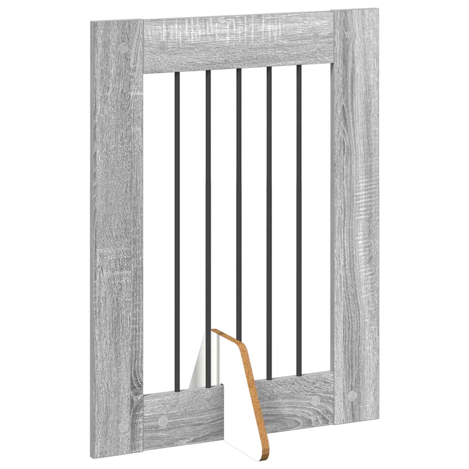 Hondenhekje met standaards 4 pcs Grijs sonoma 60 x 80 cm is nu te koop bij PeponiXL, paradijselijk wonen!