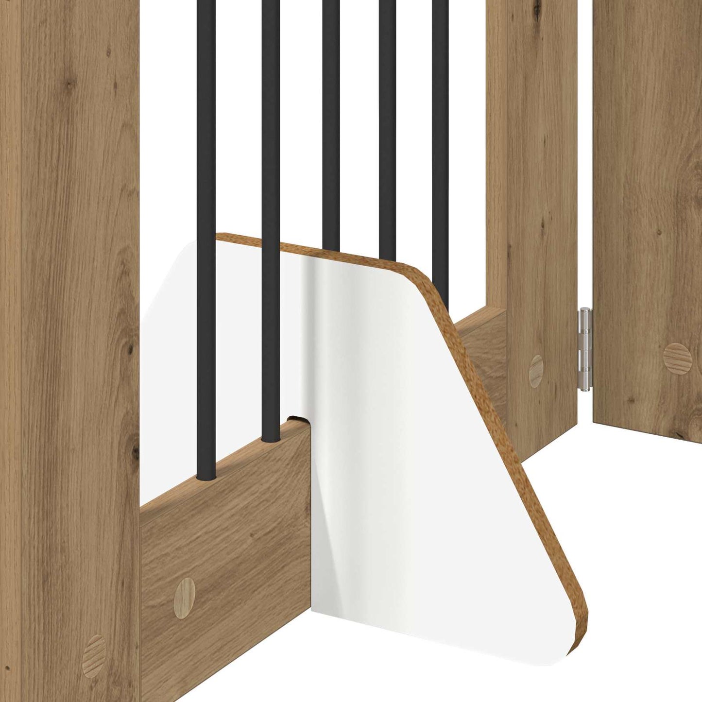 Opvouwbaar hondenhek met standaards 4 pcs Artisanaal eiken is nu te koop bij PeponiXL, paradijselijk wonen!