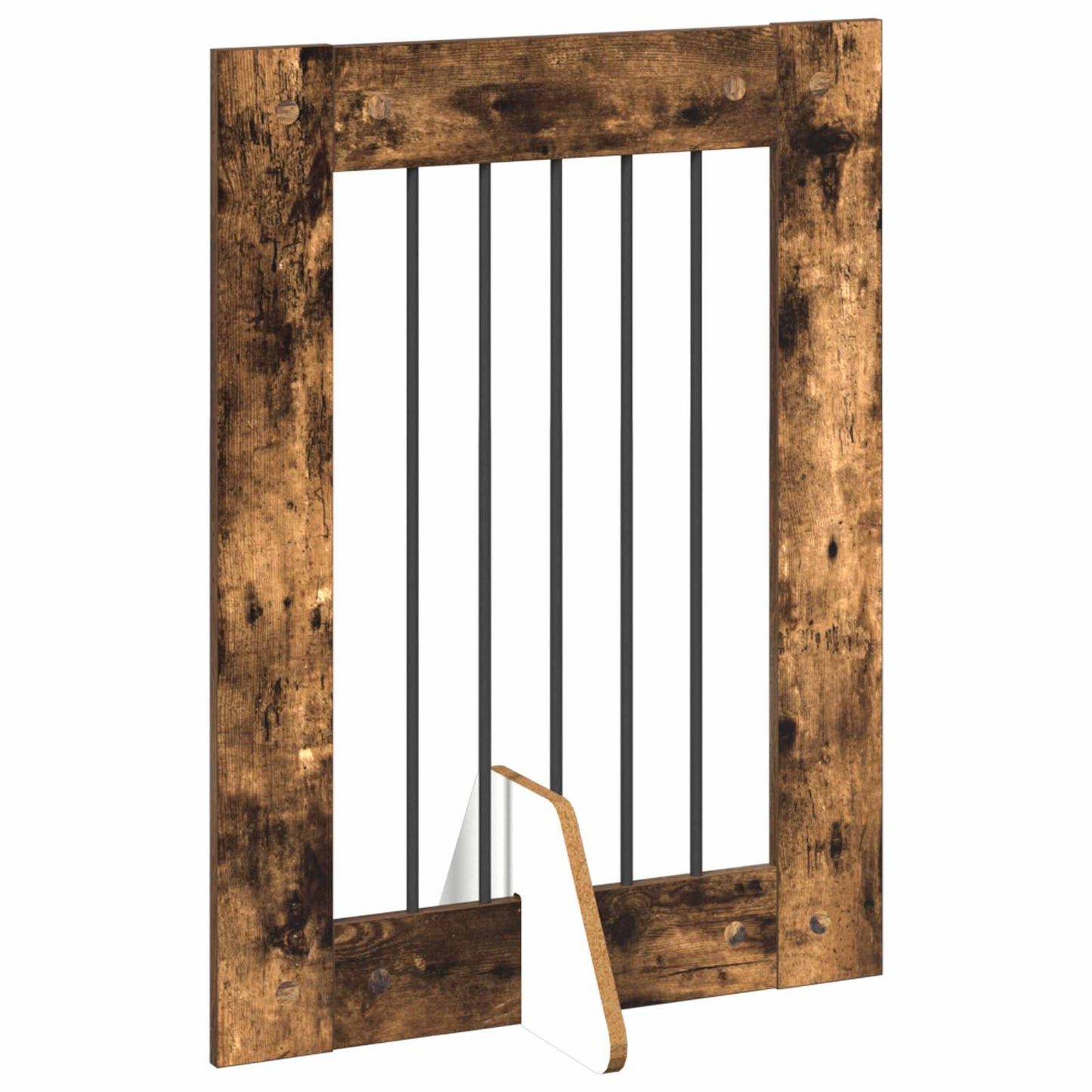 Hondenhekje met standaards 6 pcs Gerookt eiken 60 x 80 cm is nu te koop bij PeponiXL, paradijselijk wonen!