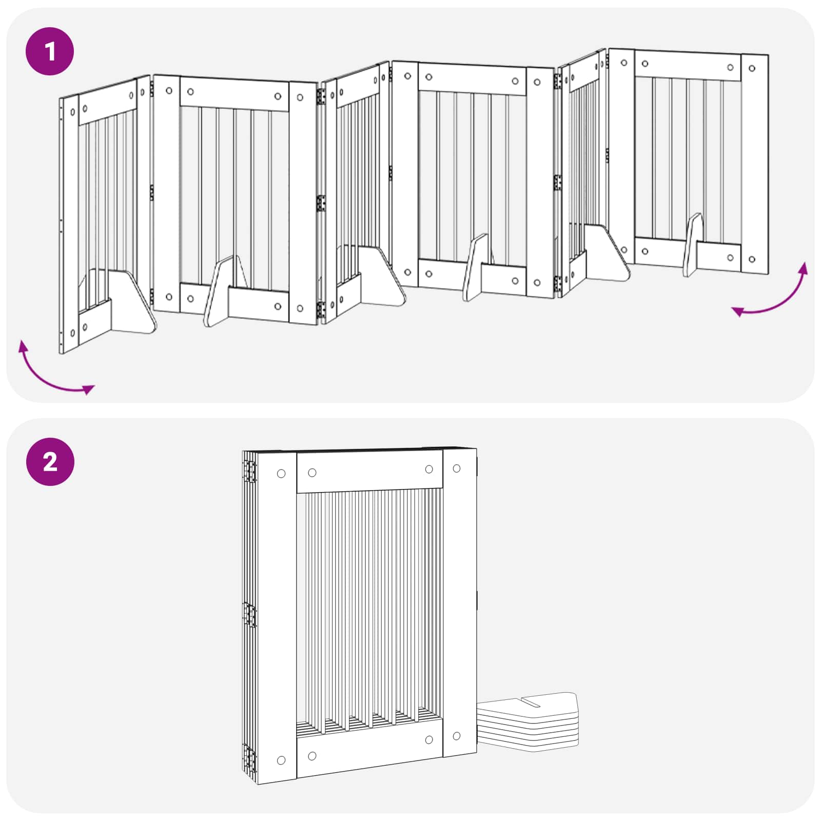 Hondenhekje met standaards 6 pcs Gerookt eiken 60 x 80 cm is nu te koop bij PeponiXL, paradijselijk wonen!
