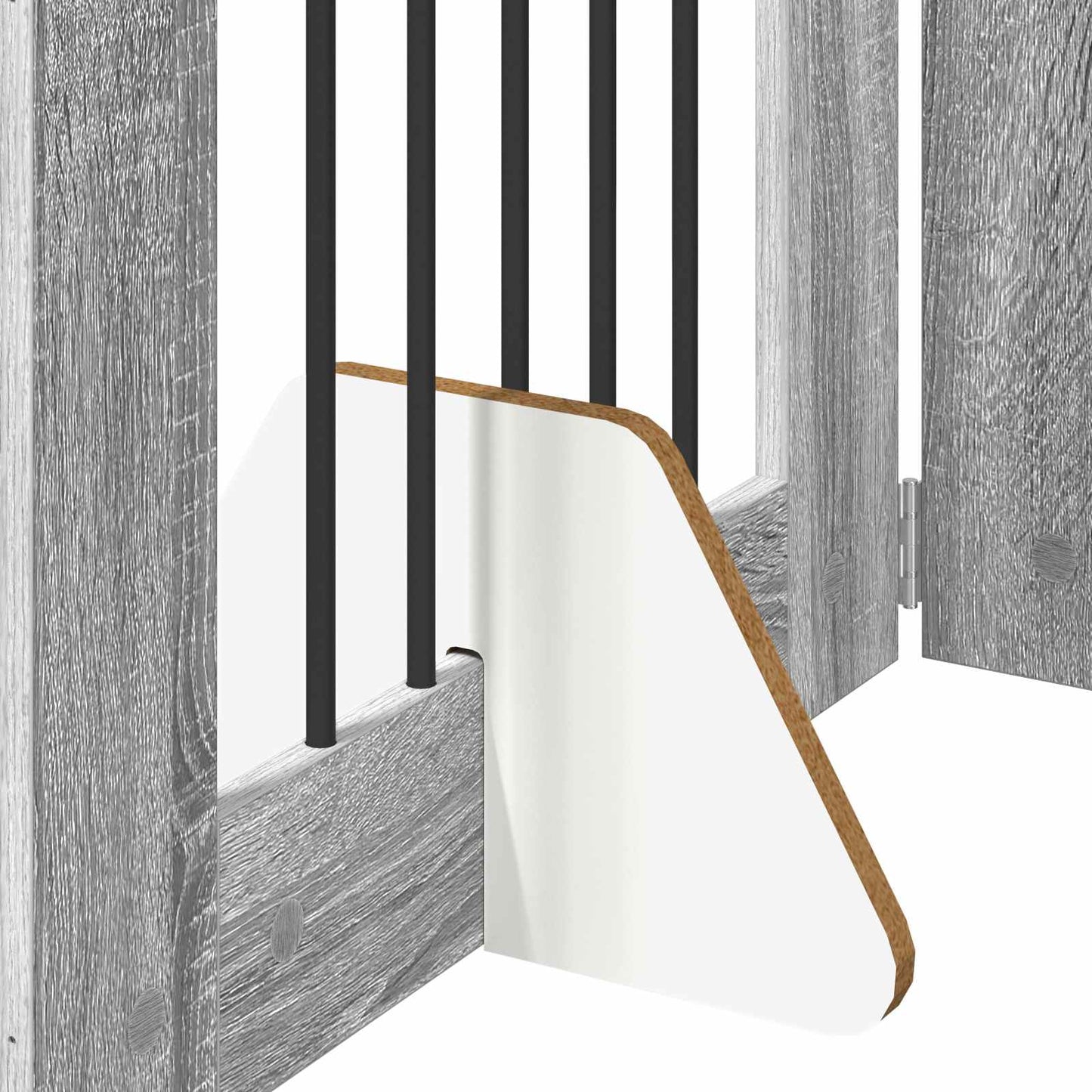 Hondenhekje met standaards 6 pcs Grijs sonoma 60 x 80 cm is nu te koop bij PeponiXL, paradijselijk wonen!